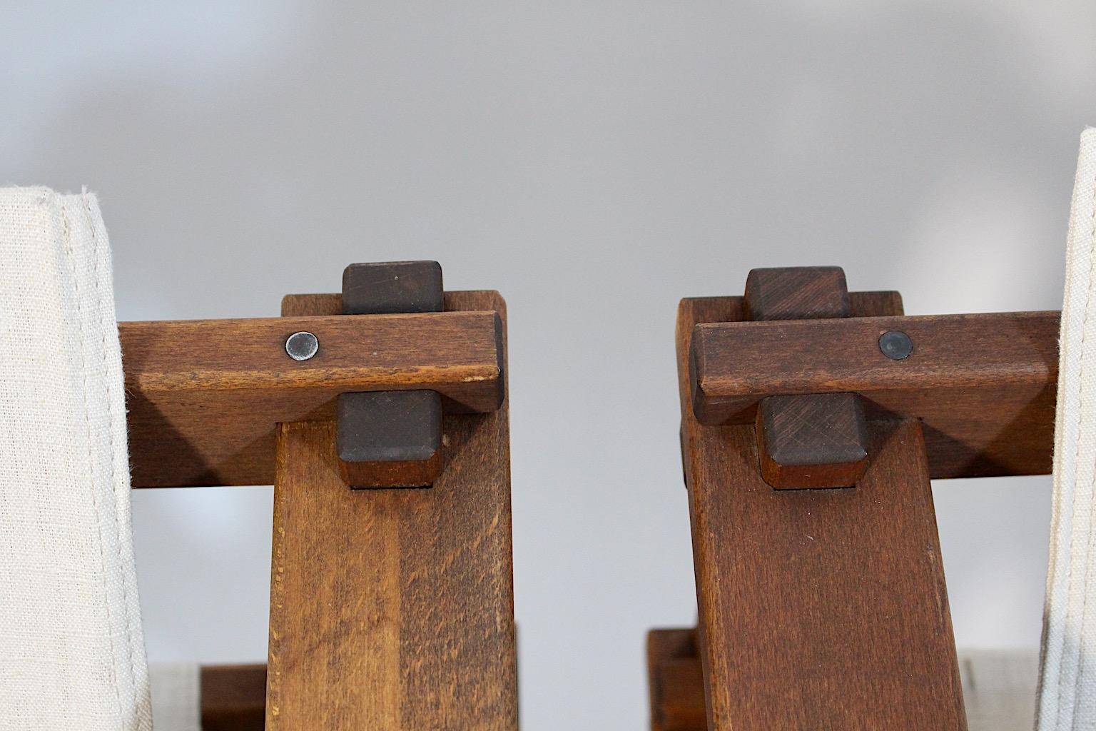Paire de chaises longues géométriques Duo Bauhaus en toile de hêtre, Allemagne, années 1920 en vente 13