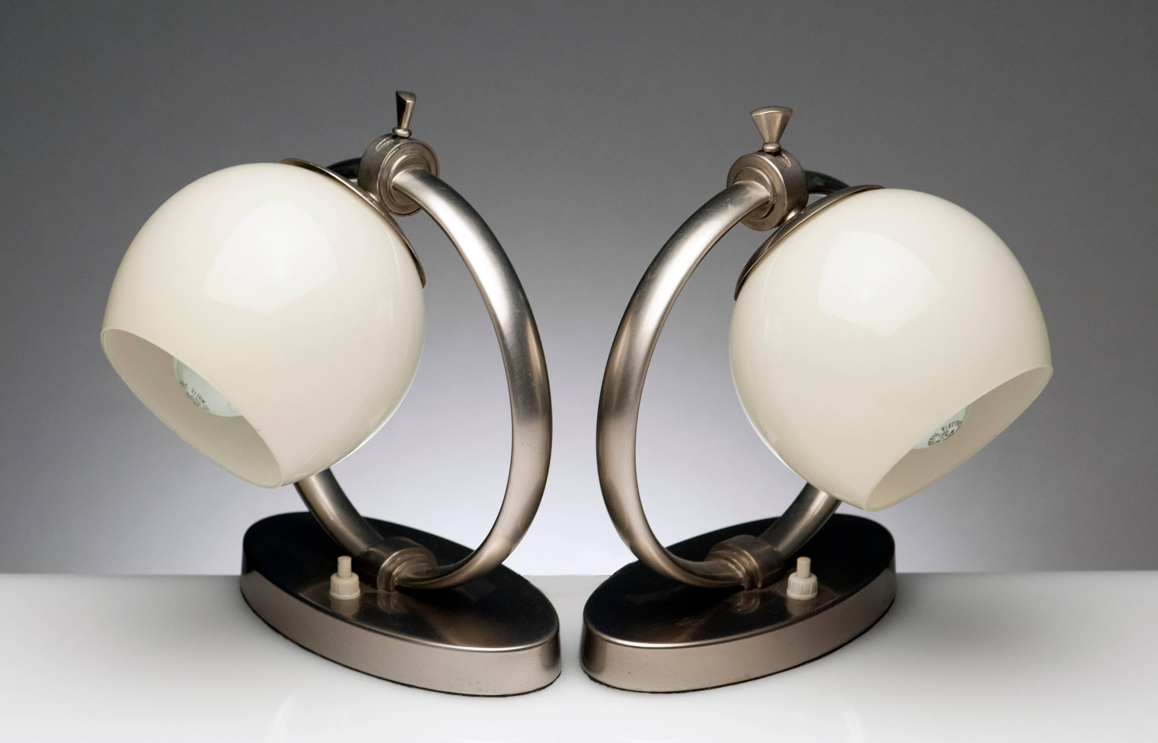 Mid-Century Modern Vintage Modern Bauhaus Pair of Desk Lamps by WMF