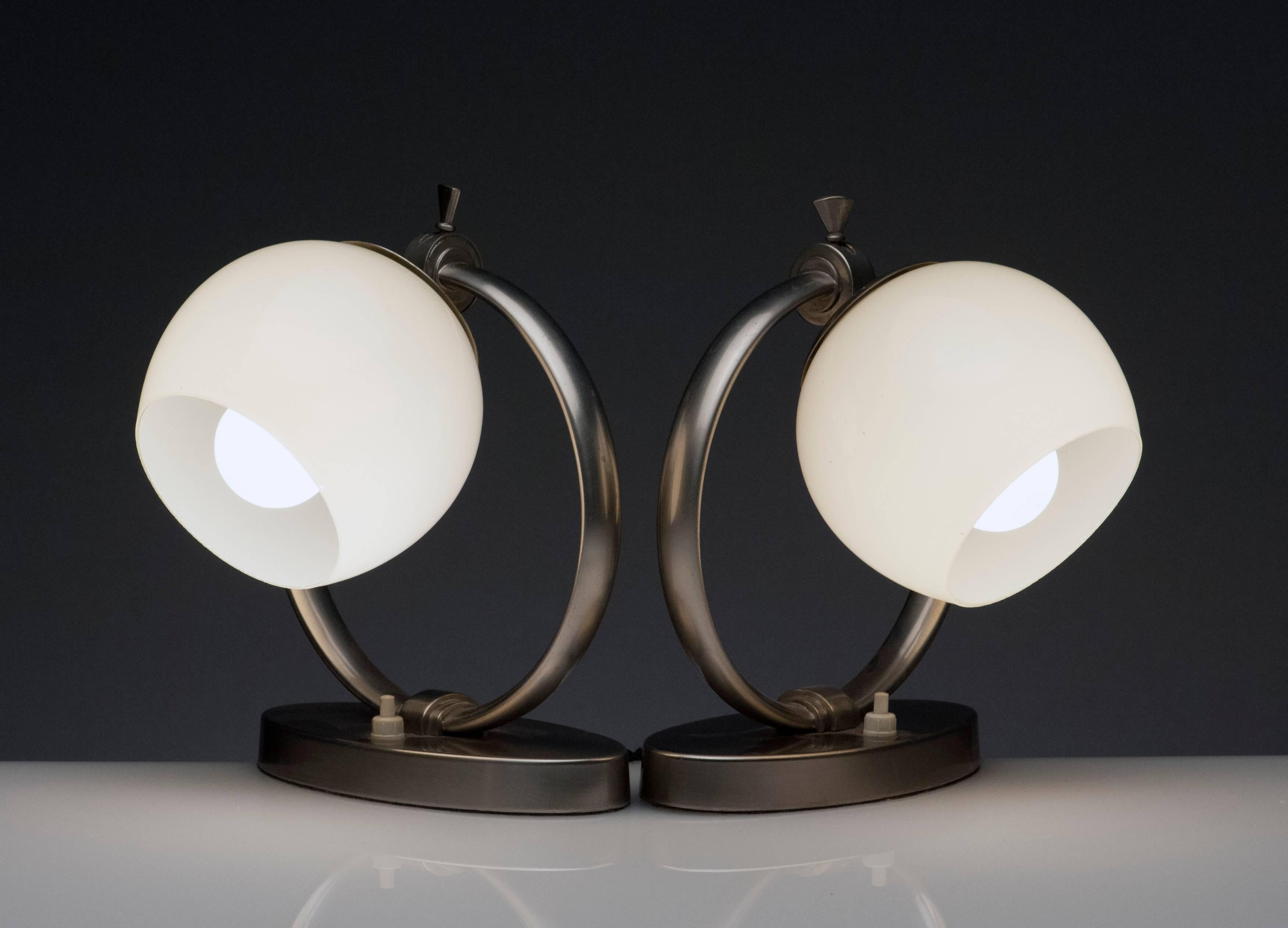 Vintage Modern Bauhaus Pair of Desk Lamps by WMF 1