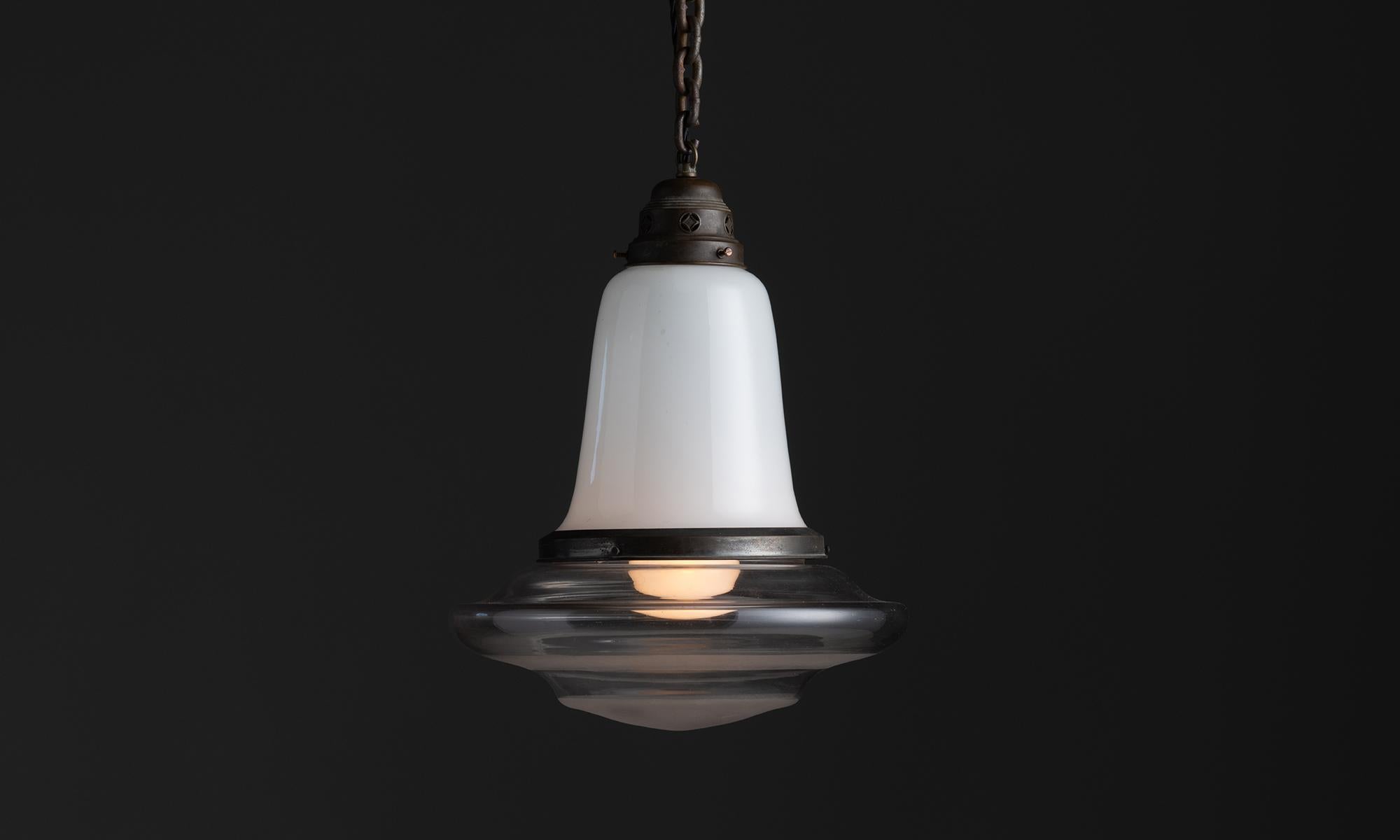 Bauhaus Pendant II

Germany circa 1920

With opaline, etched, and clear glass.

Measures 14