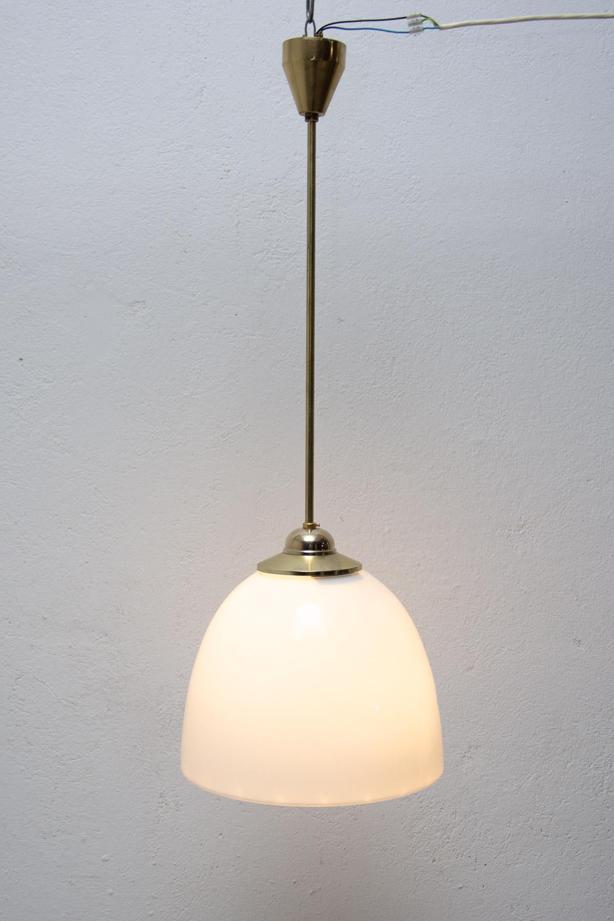 Bauhaus Pendant Lamp, 1930's, Czechoslovakia For Sale 7