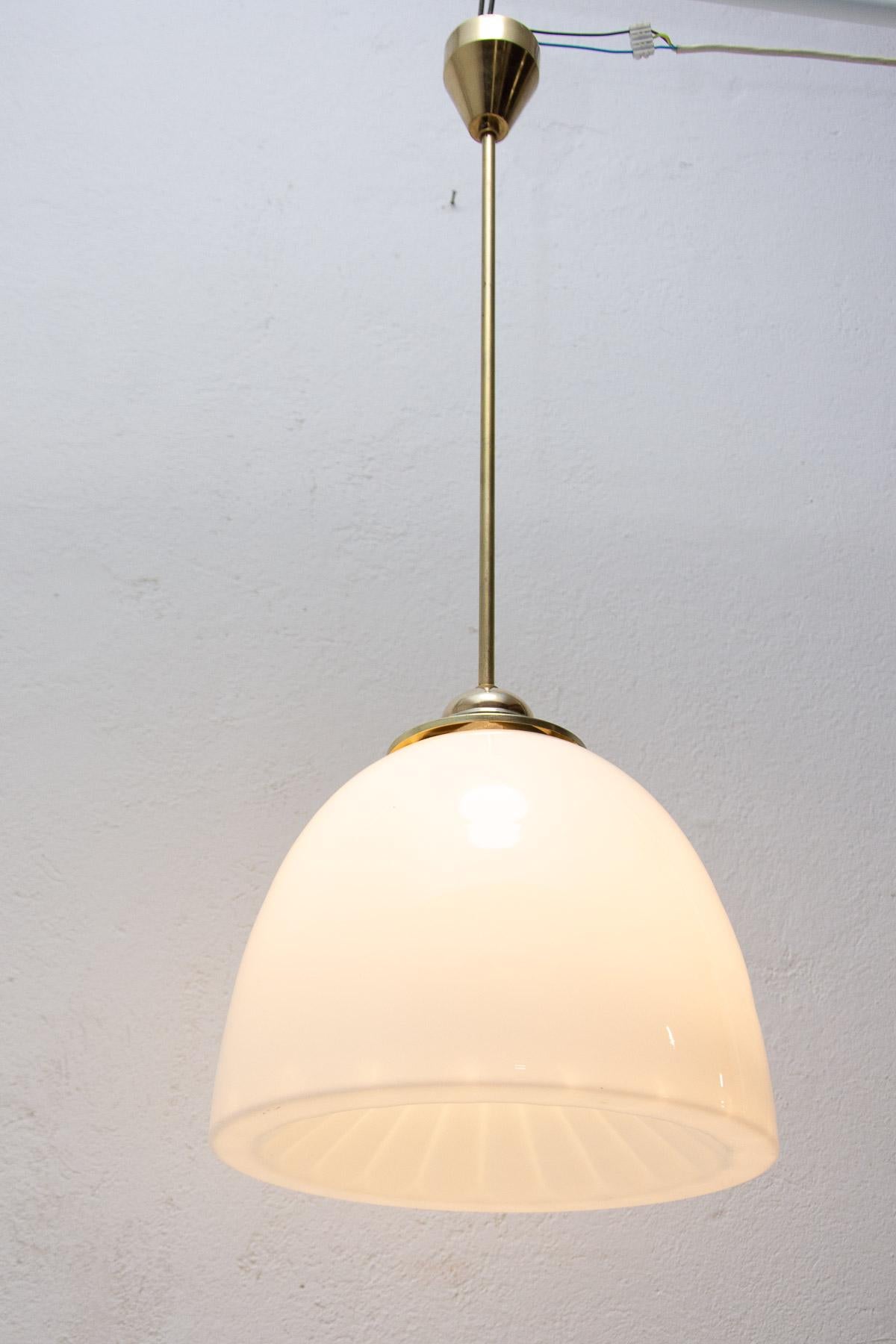Bauhaus Pendant Lamp, 1930's, Czechoslovakia For Sale 8