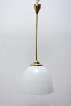 Bauhaus Pendant Lamp, 1930's, Czechoslovakia