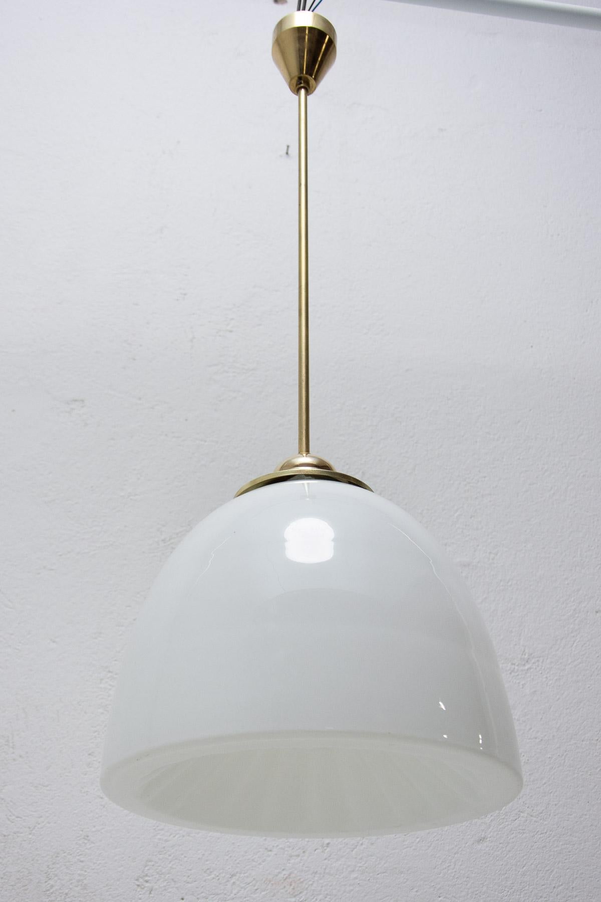 Bauhaus Pendant Lamp, 1930's, Czechoslovakia In Good Condition For Sale In Prague 8, CZ