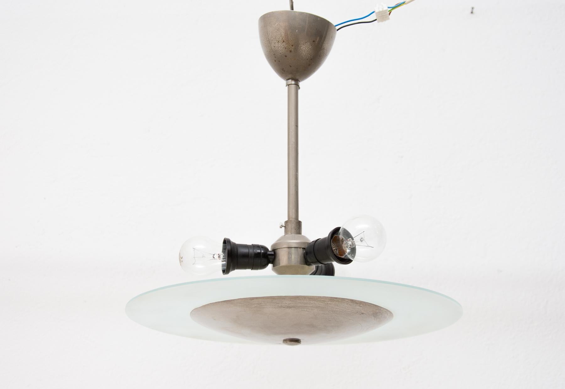 20th Century Bauhaus Pendant Lamp, 1930s, Czechoslovakia