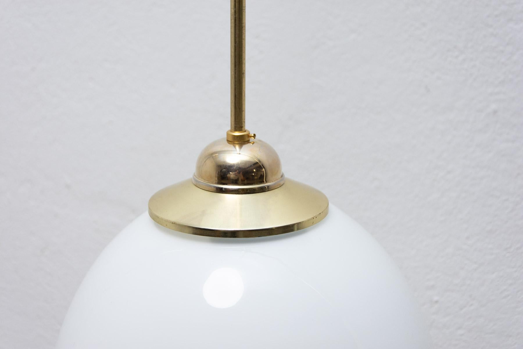 Bauhaus Pendant Lamp, 1930's, Czechoslovakia For Sale 1