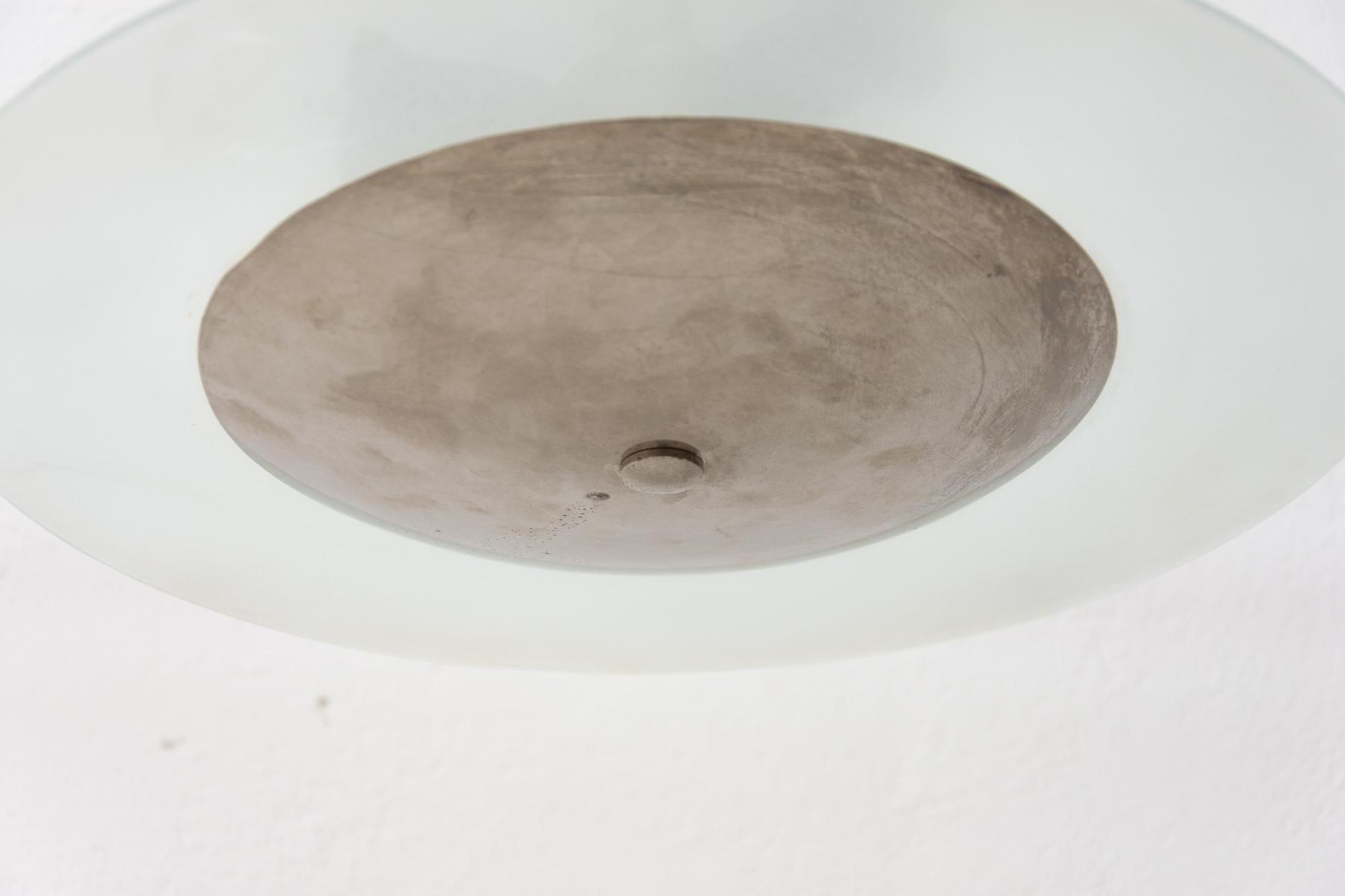Bauhaus Pendant Lamp, 1930s, Czechoslovakia 1