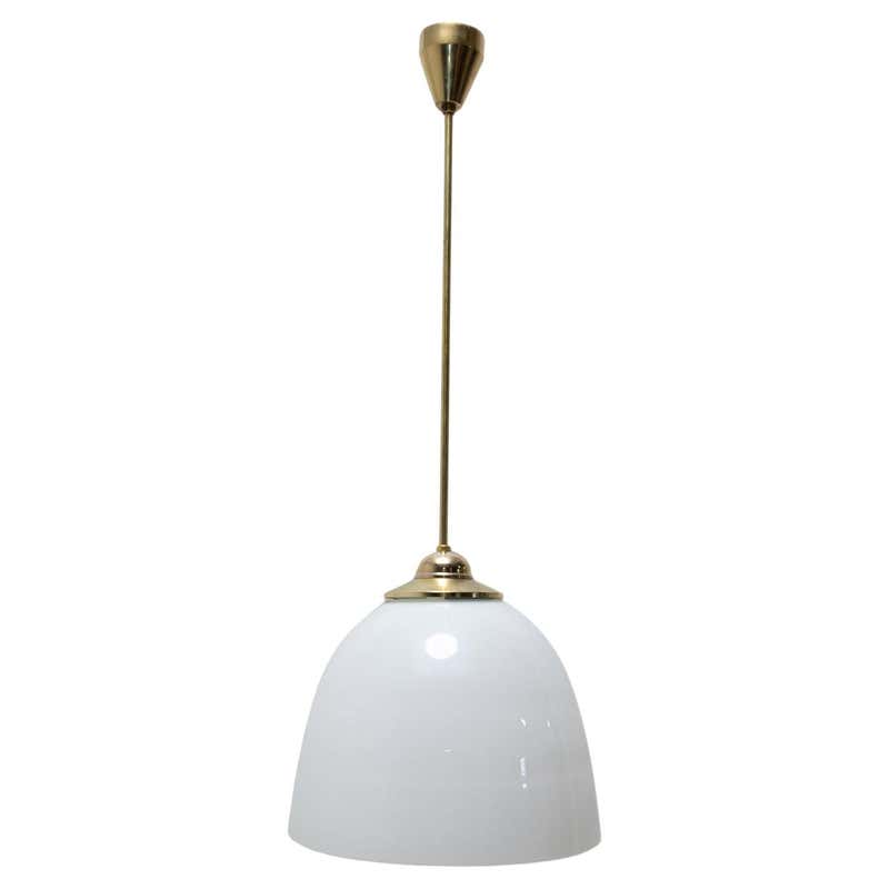 Aluminium and Glass Bauhaus / Functionalism Pendant - 1930s ...