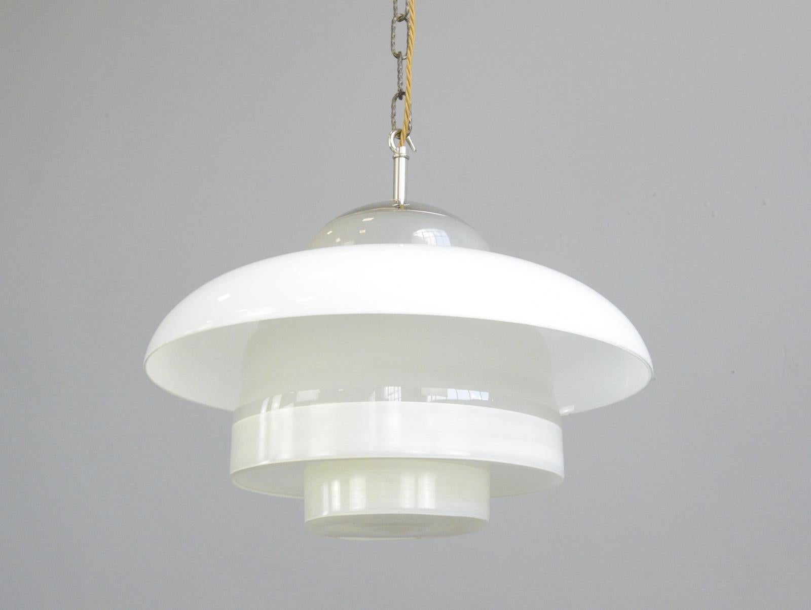 Bauhaus Pendant Lights by Mithras, circa 1930s In Good Condition In Gloucester, GB