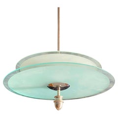 Bauhaus-Pendelleuchte oder Einbauleuchte im Originalzustand, Ungarn, 1930er Jahre