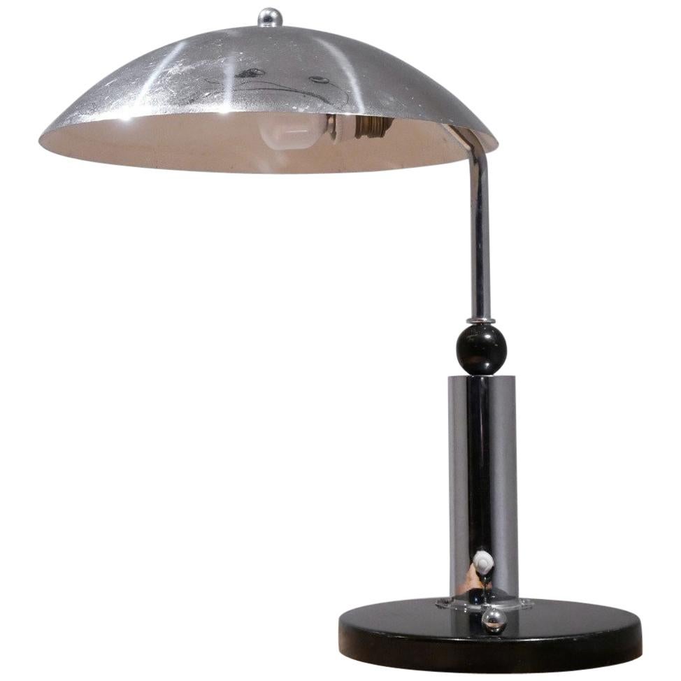 Bauhaus Period Chrome Desk Lamp by KMD Daalderop For Sale