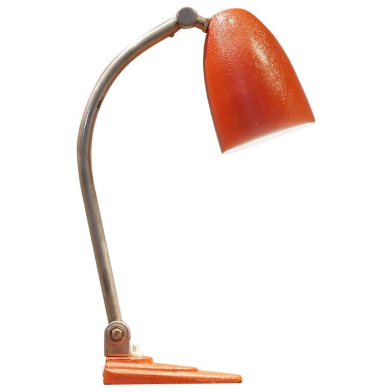 Bauhaus Period Red Gispen Desk Lamp, 1920s For Sale