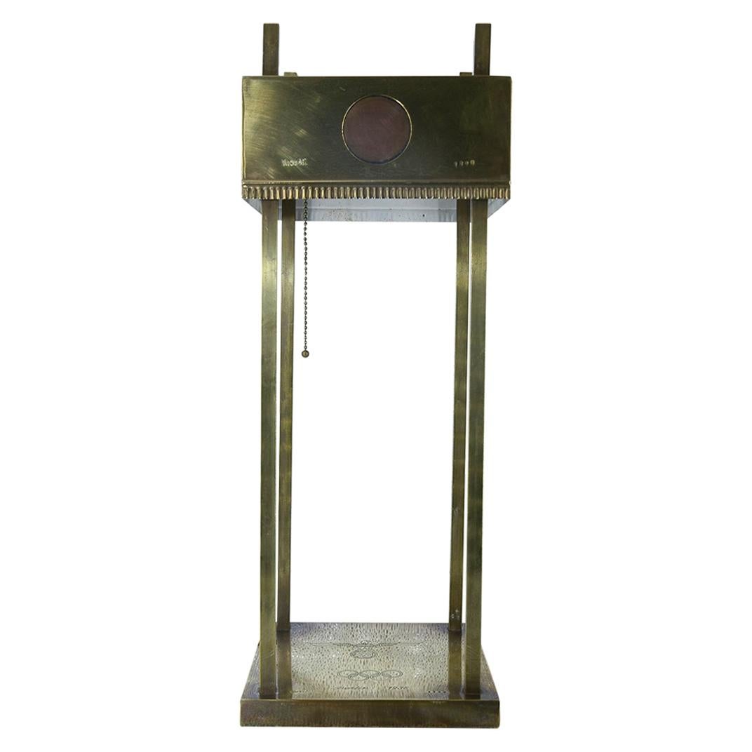 Bauhaus Period Table Lamp, Made in Germany, Berlin 1936 Olympic Games, Brass