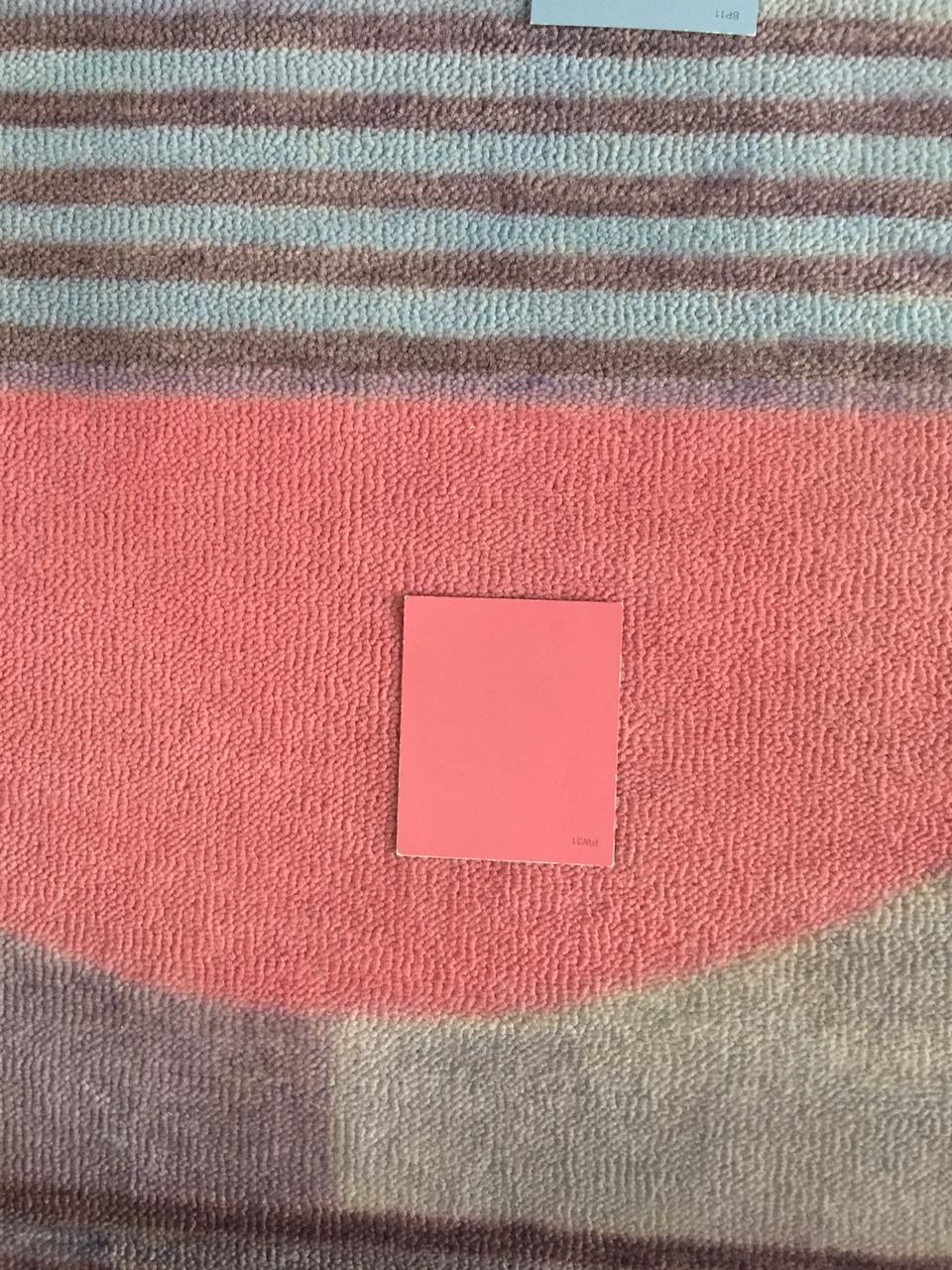 black white and pink rug