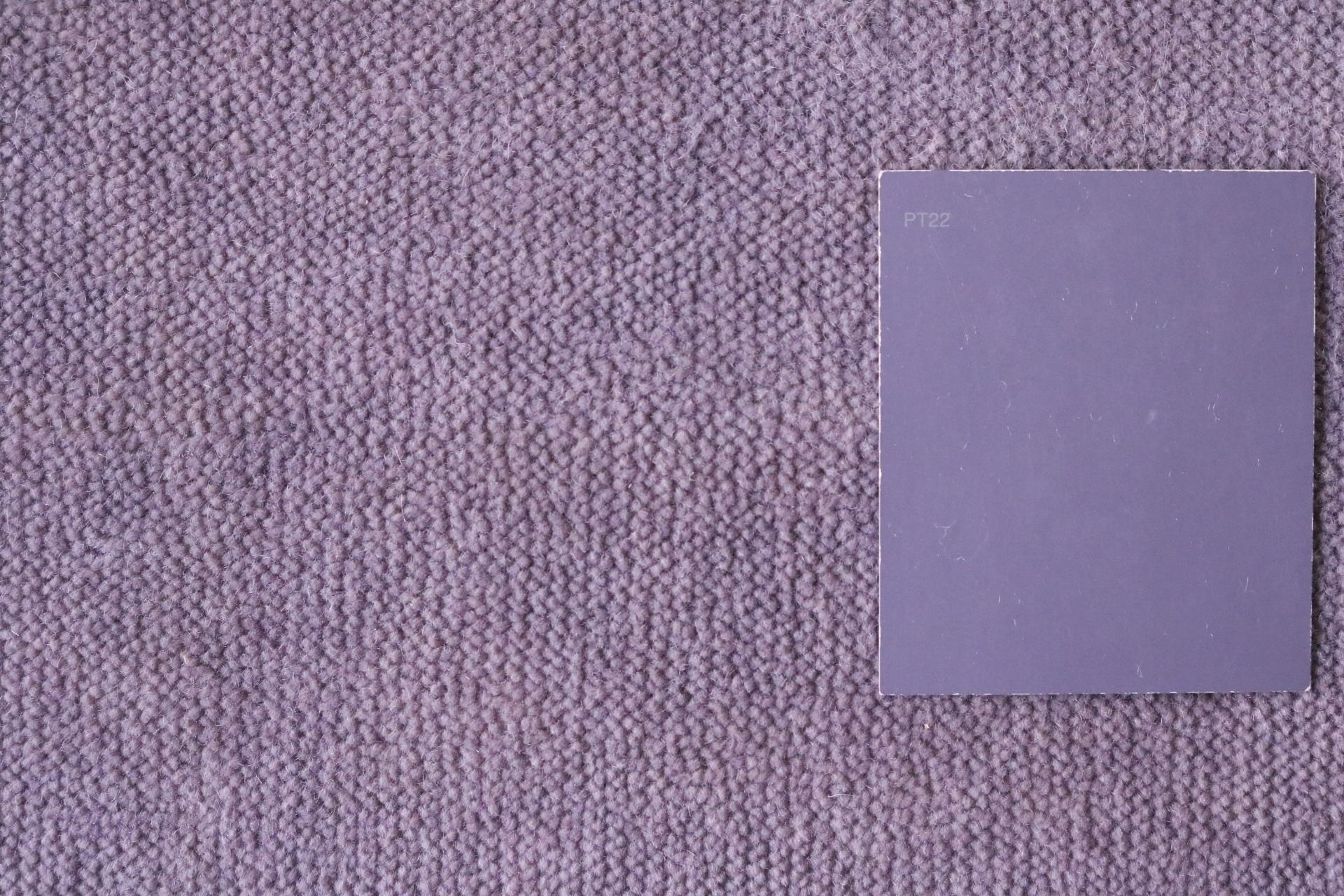 Wool Bauhaus Pink Purple Gold Mauve White Black Hand-Knotted Runner Rug Pair in Stock