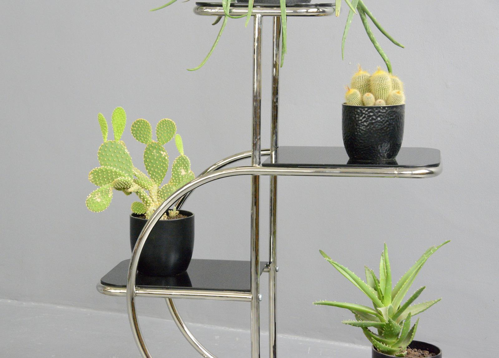 Czech Bauhaus Plant Stand by Emile Guyot for Thonet, Circa 1930s