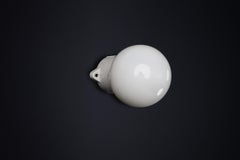 Bauhaus Porcelain Base and Opaline Glass Wall/Ceiling Light, Germany, 1930s