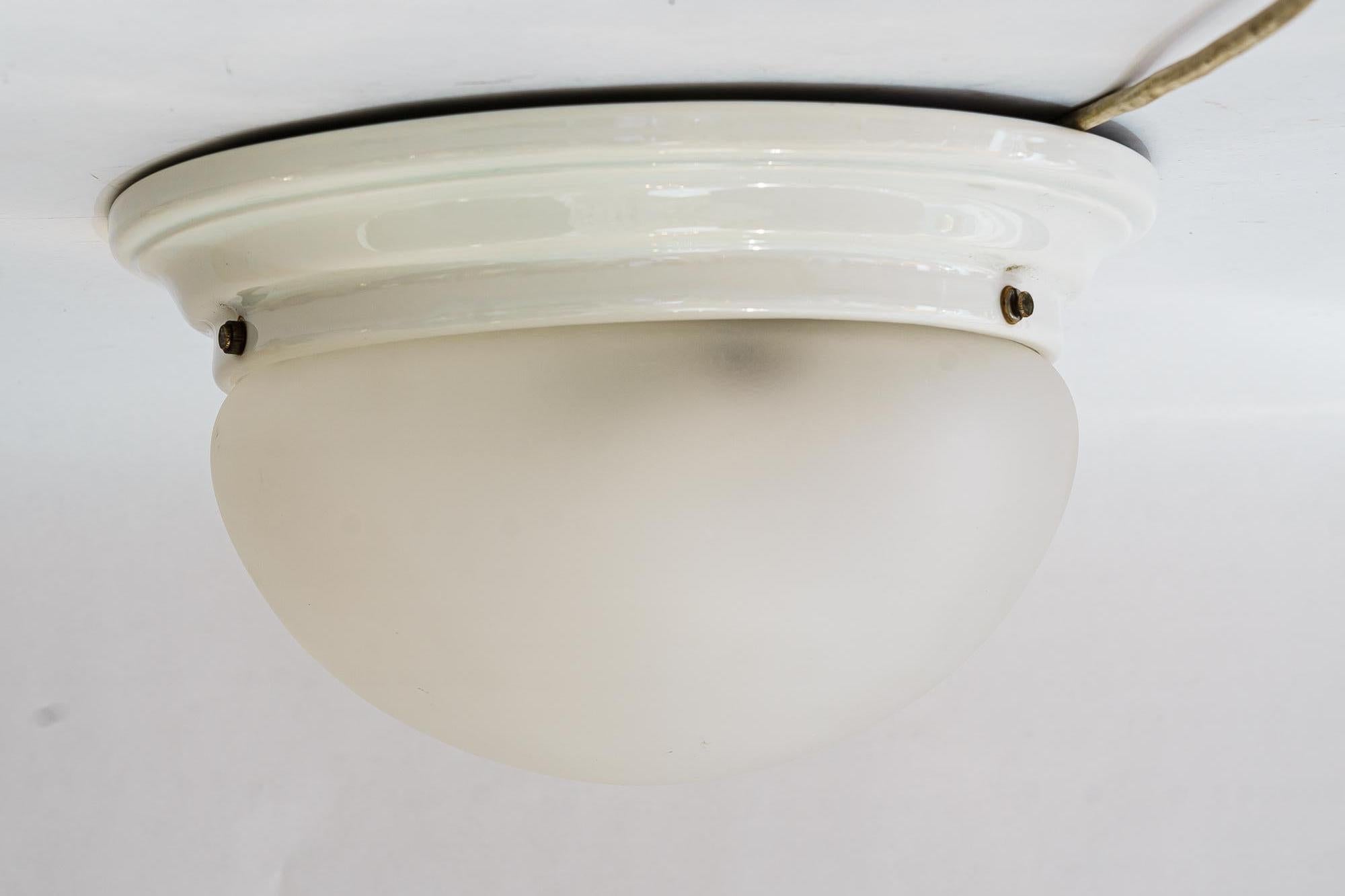 Art Deco Bauhaus porcelain ceiling lamp germany around 1920s For Sale