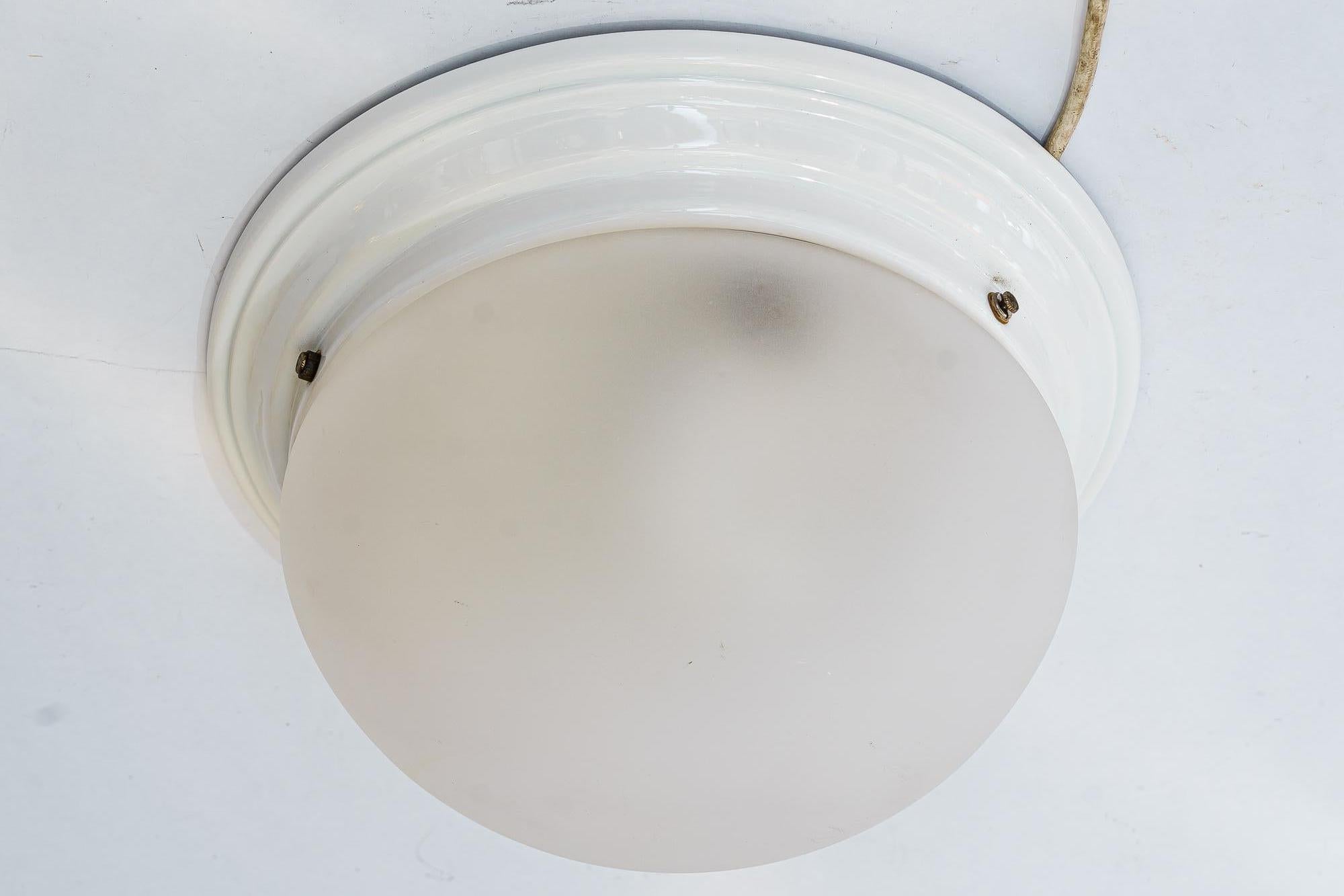 German Bauhaus porcelain ceiling lamp germany around 1920s For Sale