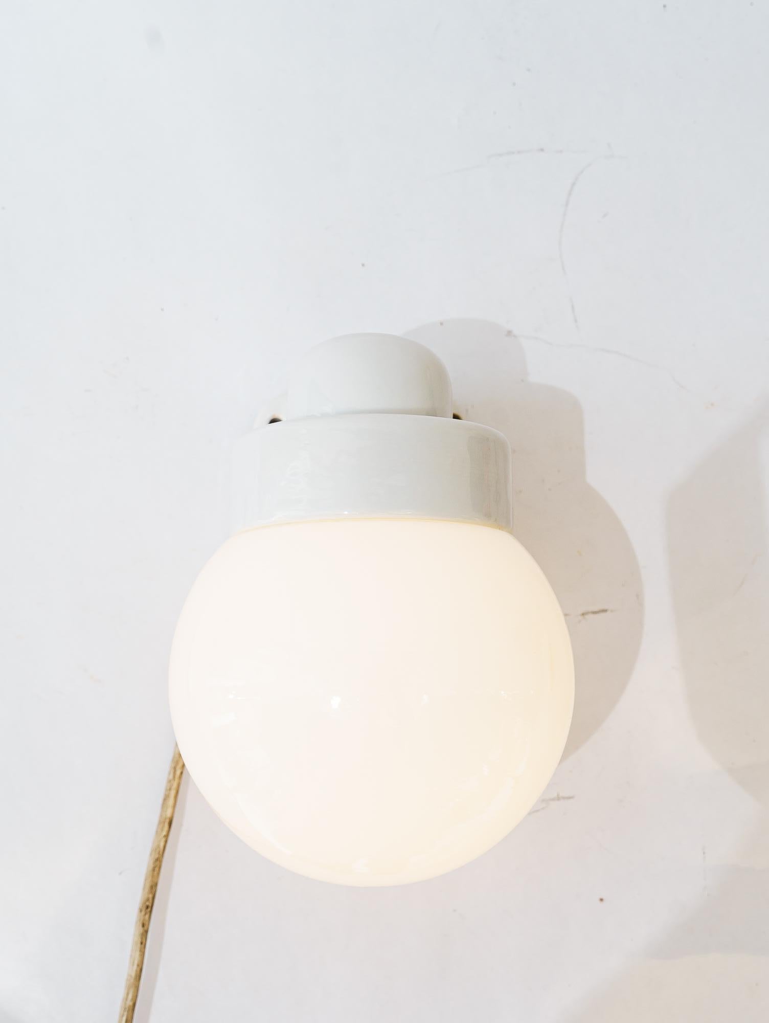 German Bauhaus porcelain ceiling lamp germany around 1920s For Sale
