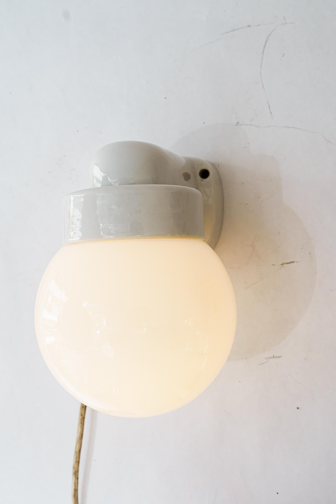 Early 20th Century Bauhaus porcelain ceiling lamp germany around 1920s For Sale