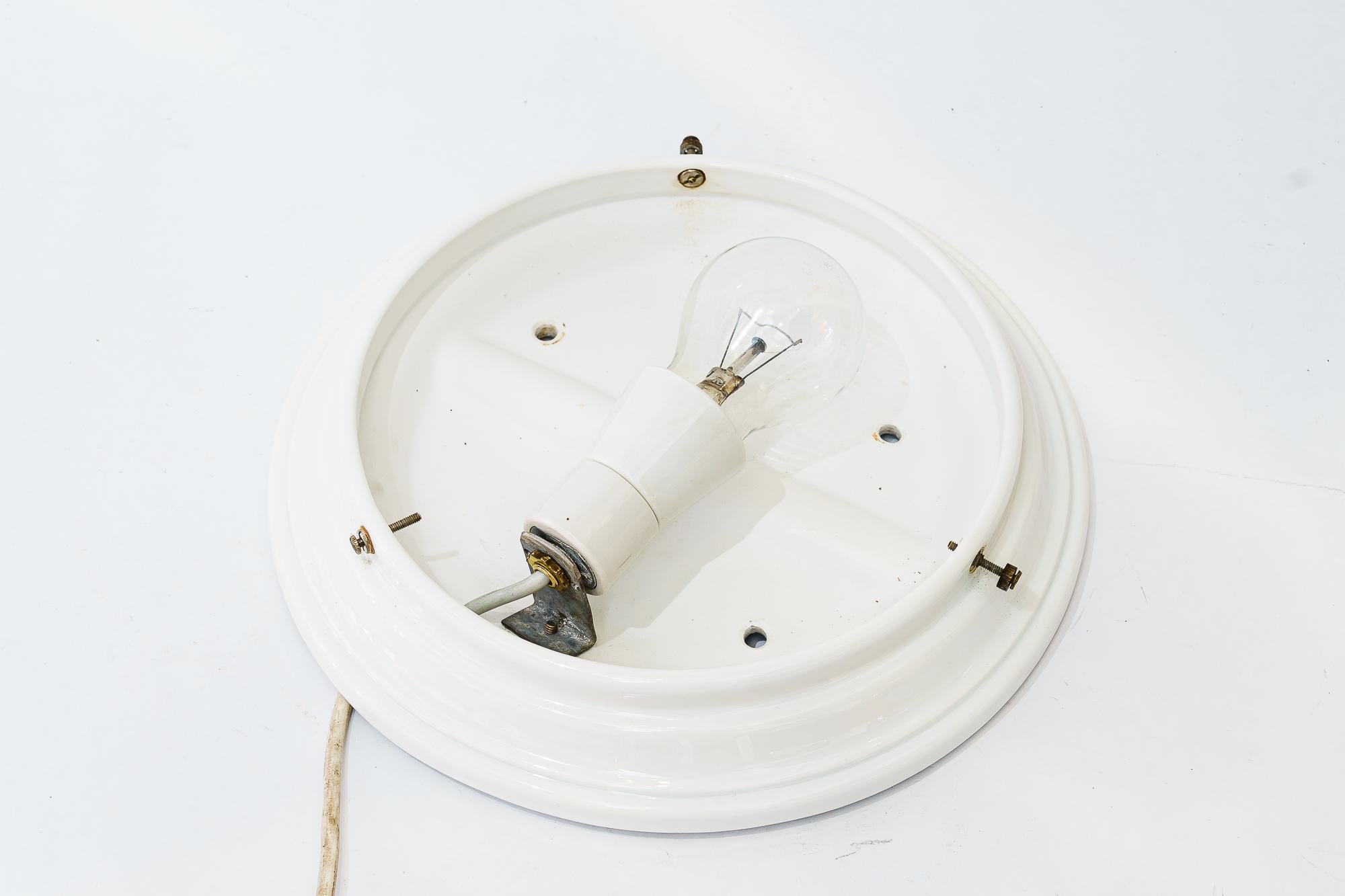 Bauhaus porcelain ceiling lamp germany around 1920s For Sale 1