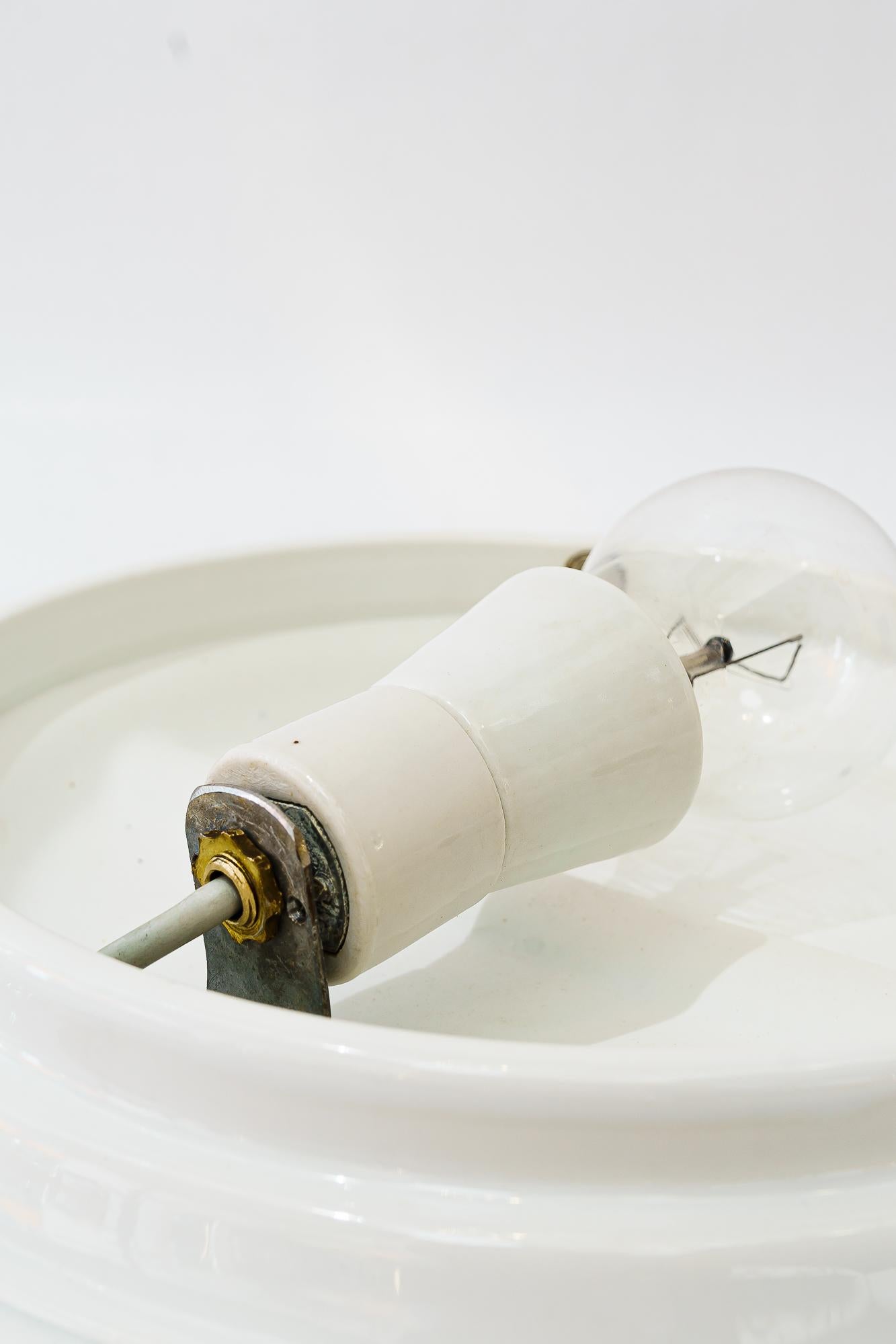 Bauhaus porcelain ceiling lamp germany around 1920s For Sale 2