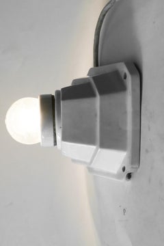 Bauhaus Porcelain Wall Lamp, Germany, 1920s