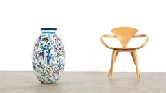 Bauhaus Professor Ludwig König Riesenvase Karlsruher Majolika