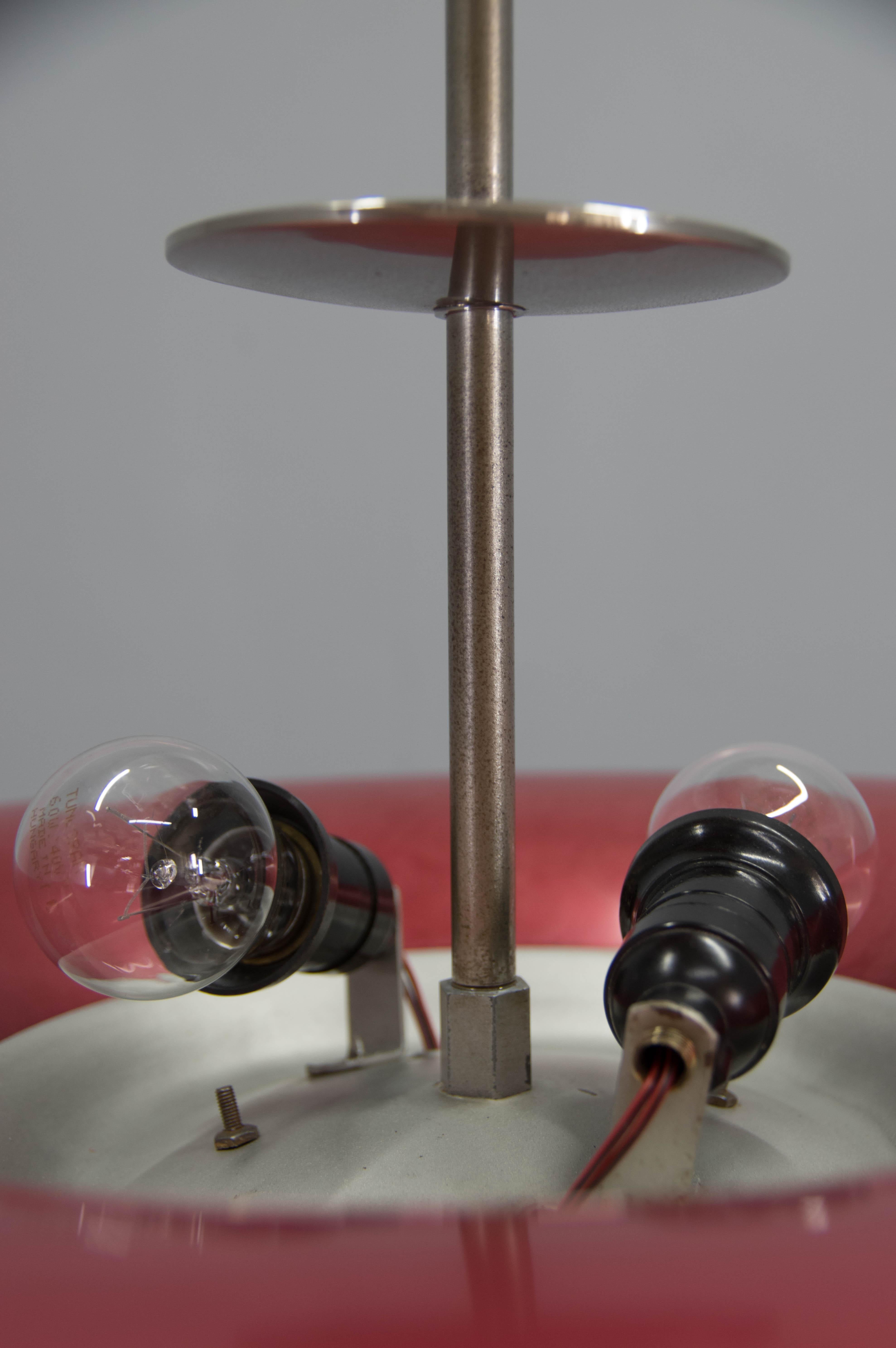 Bauhaus Purple Chandelier by IAS, 1930s For Sale 4