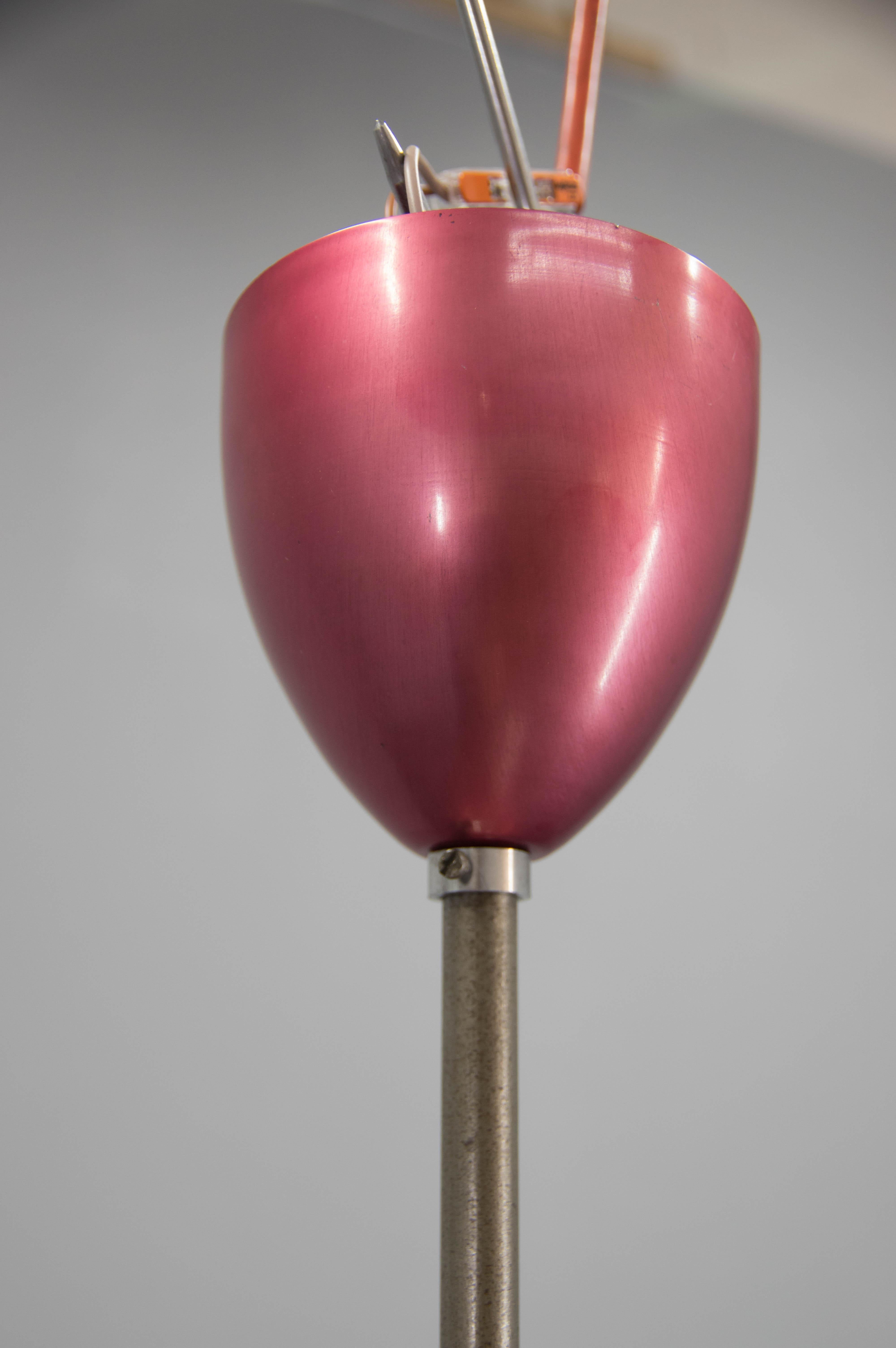 Bauhaus Purple Chandelier by IAS, 1930s For Sale 5