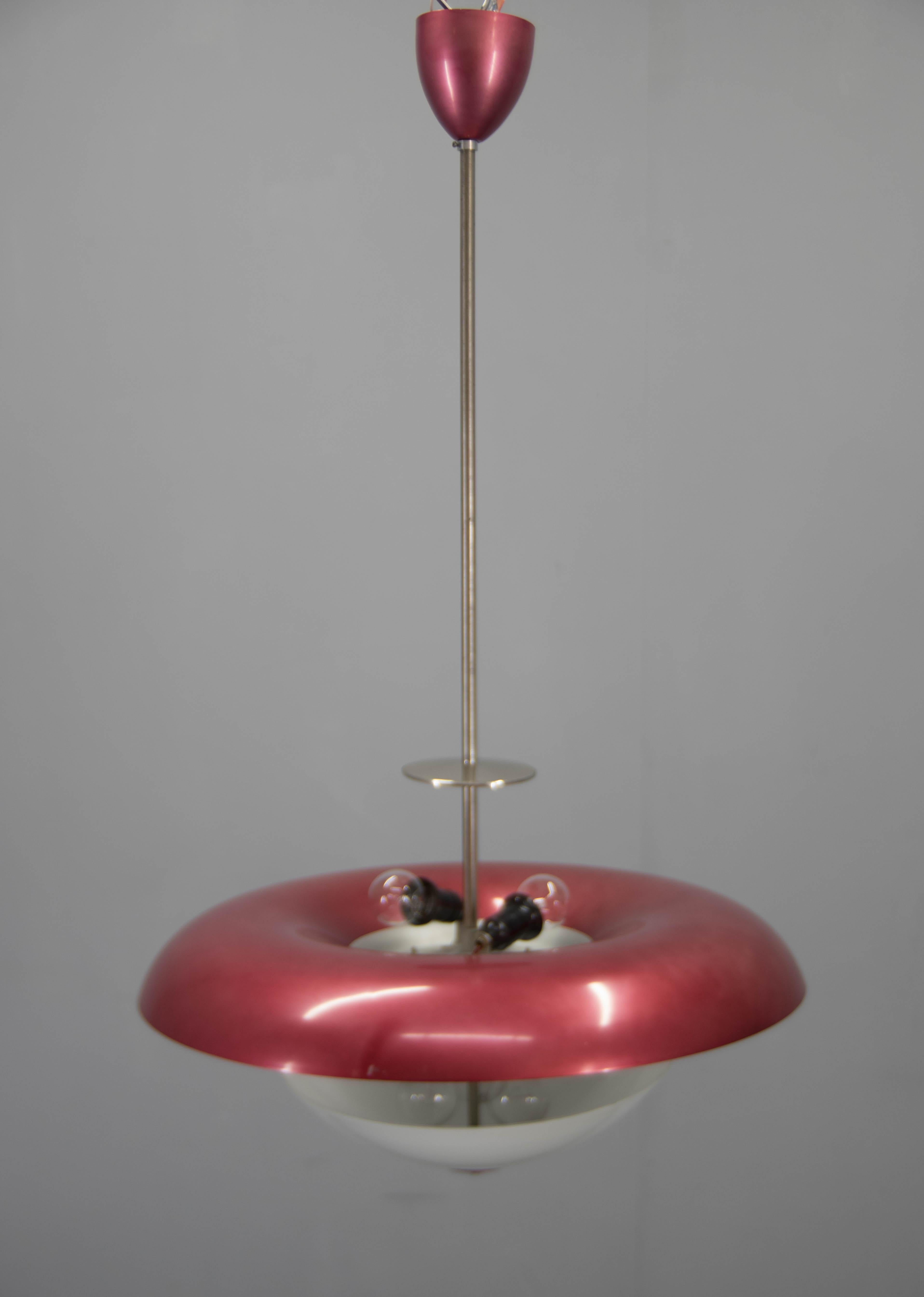 Bauhaus Purple Chandelier by IAS, 1930s For Sale 9
