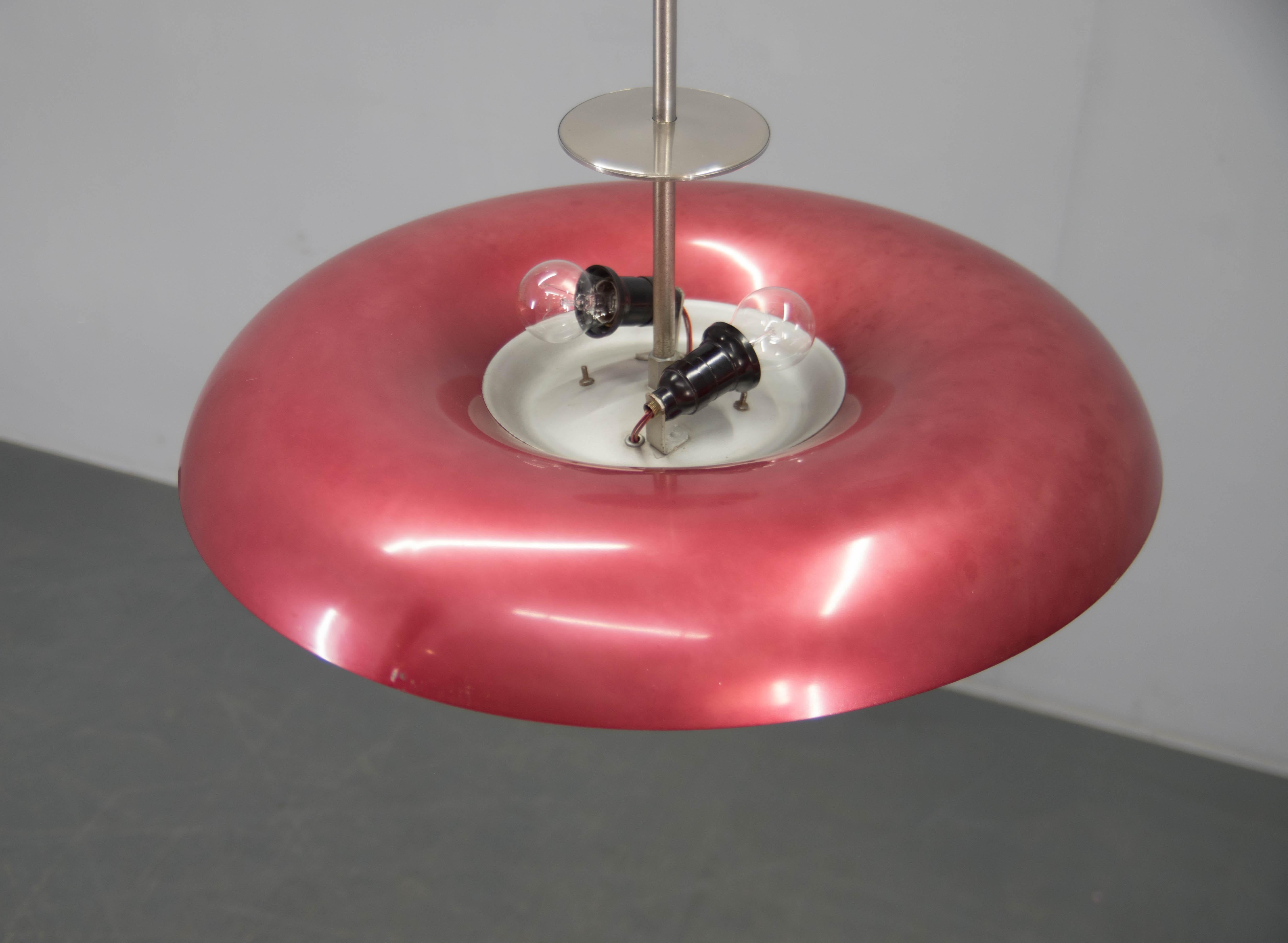 Bauhaus Purple Chandelier by IAS, 1930s For Sale 1