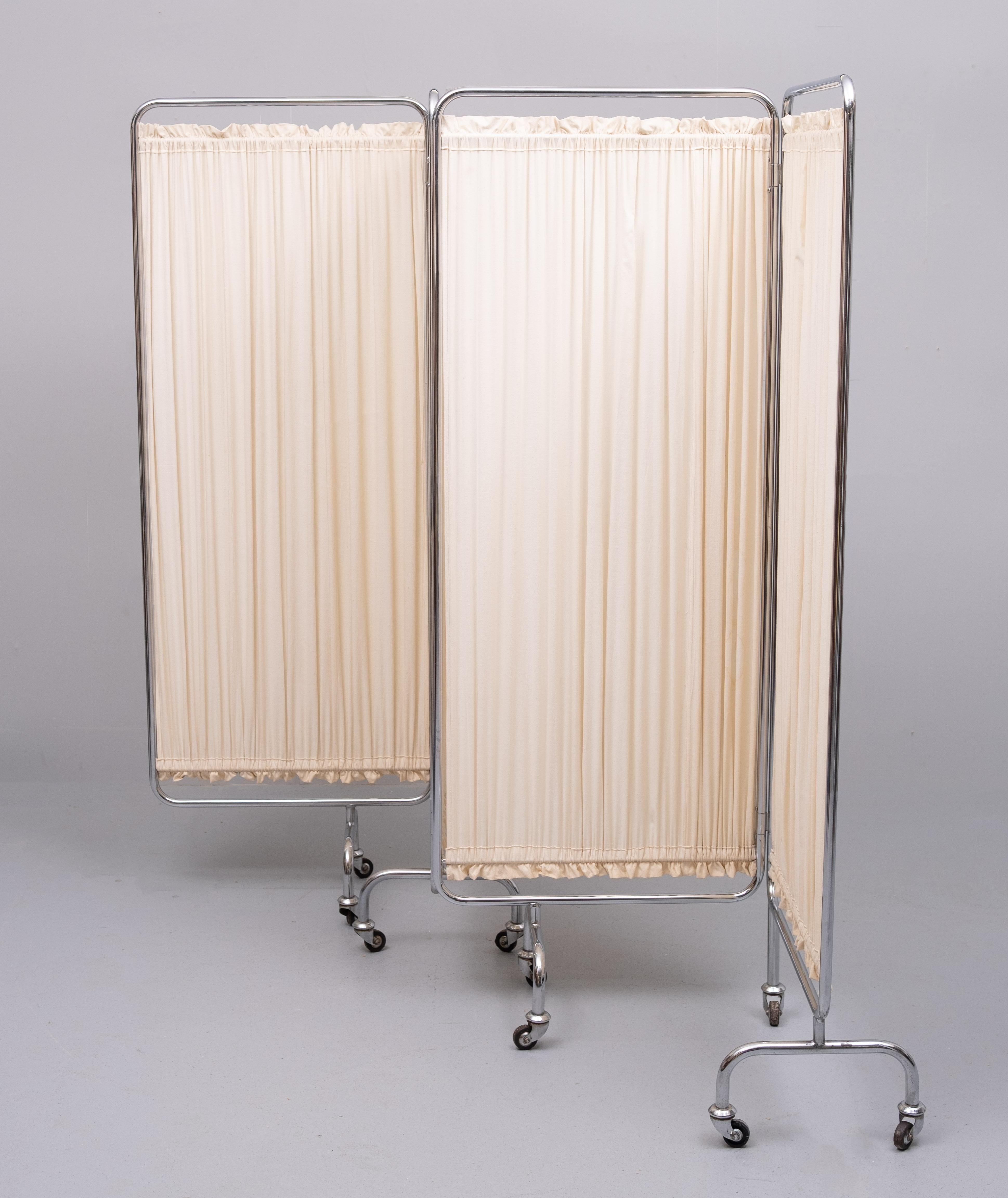 Bauhaus  Separador de ambientes , privacidad Biombo  1940 Alemania Cromo