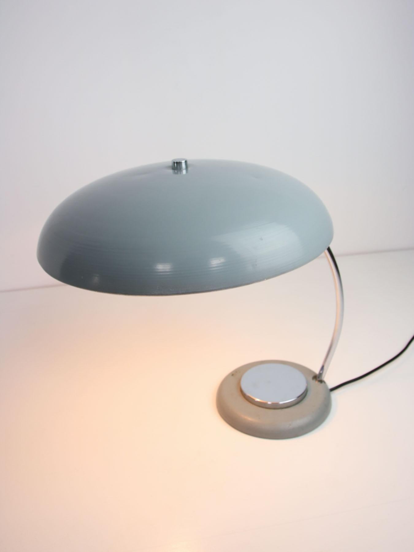 Early 20th Century Bauhaus Saucer Table Lamp with Big Button For Sale
