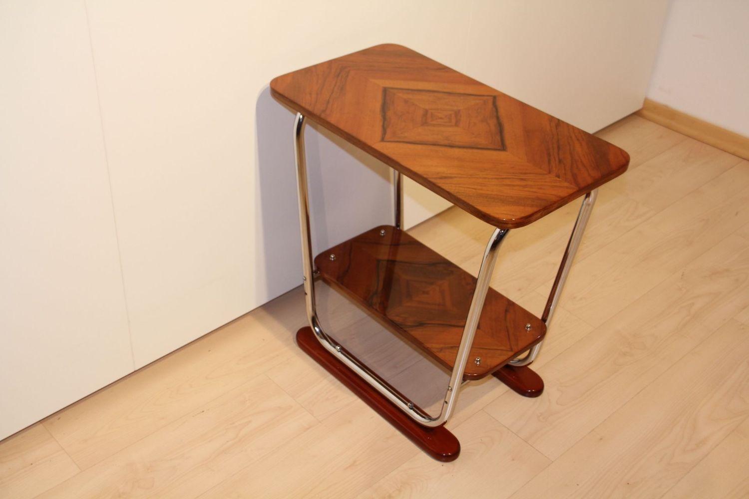 Bauhaus Shelf, Walnut, Steeltubes, Germany, circa 1920 6