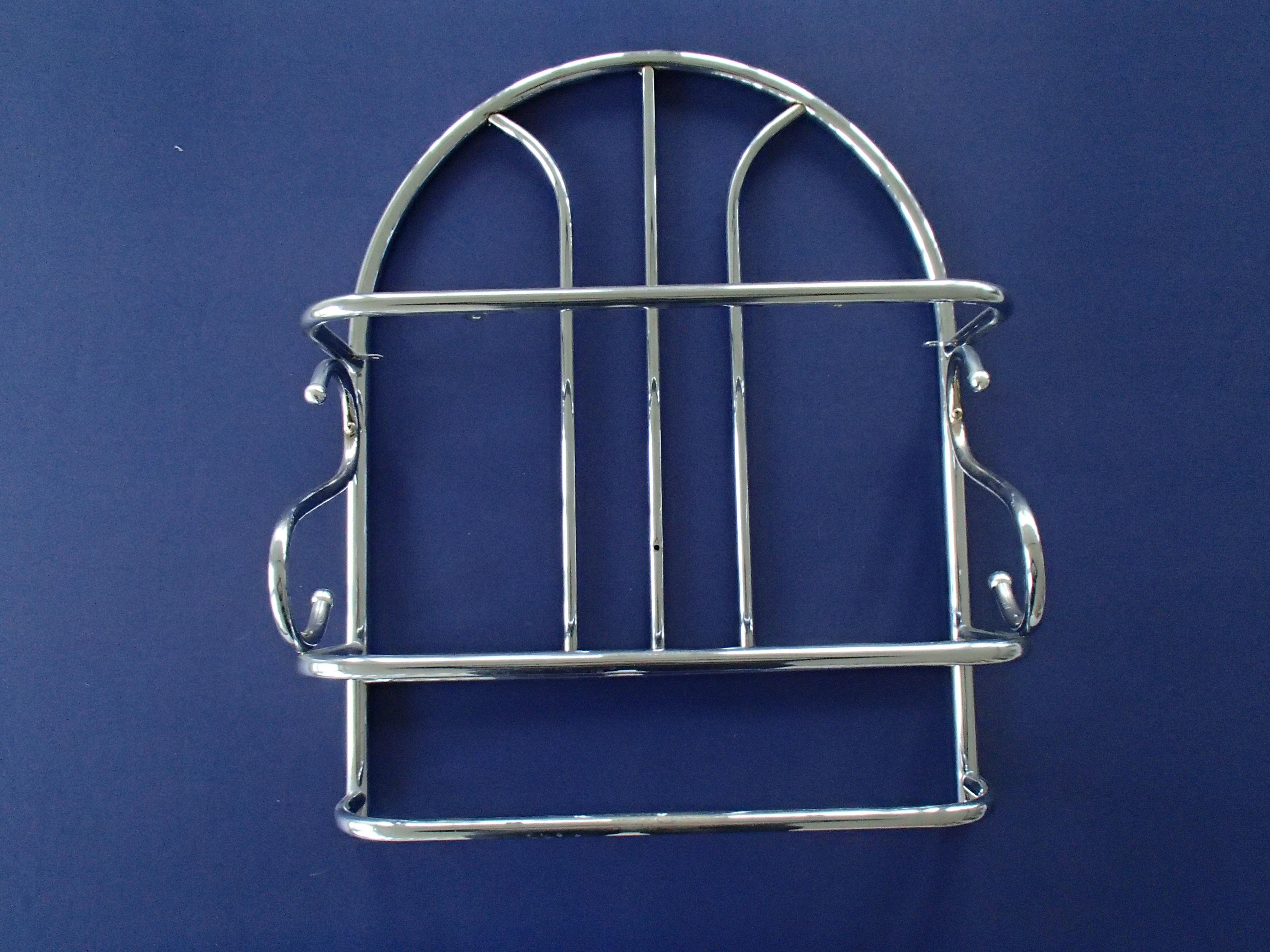 Mid-20th Century Bauhaus Shelv Chrome for Kitchen or Bathroom with Towelrack For Sale
