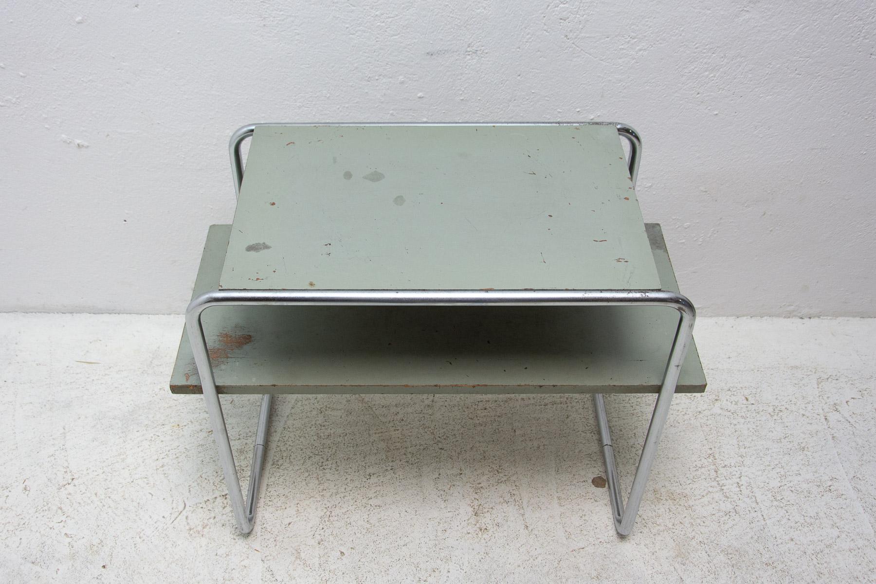 Czech Bauhaus Side Table B12 Designed by Marcel Breuer, 1930's For Sale