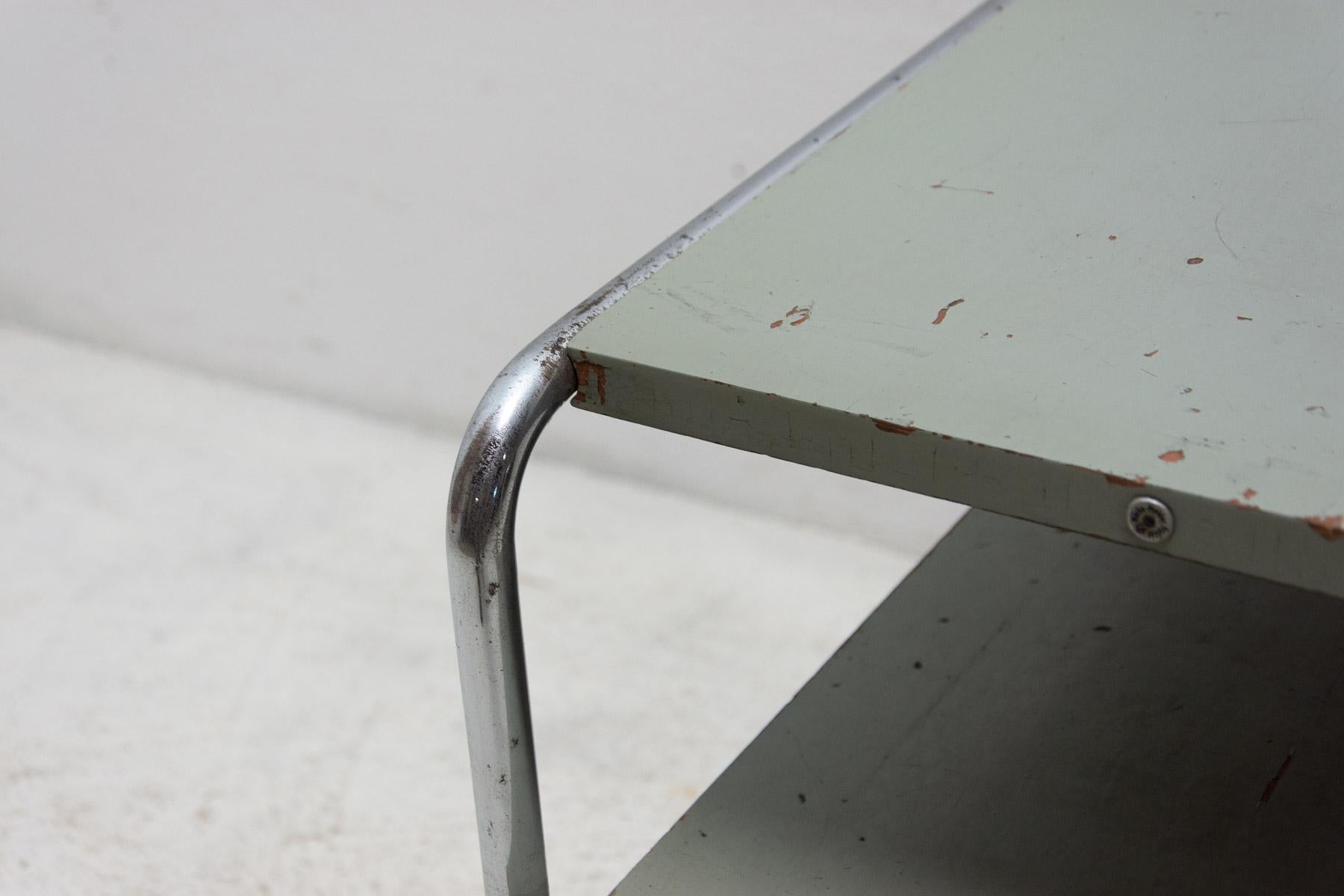 Chrome Bauhaus Side Table B12 Designed by Marcel Breuer, 1930's For Sale
