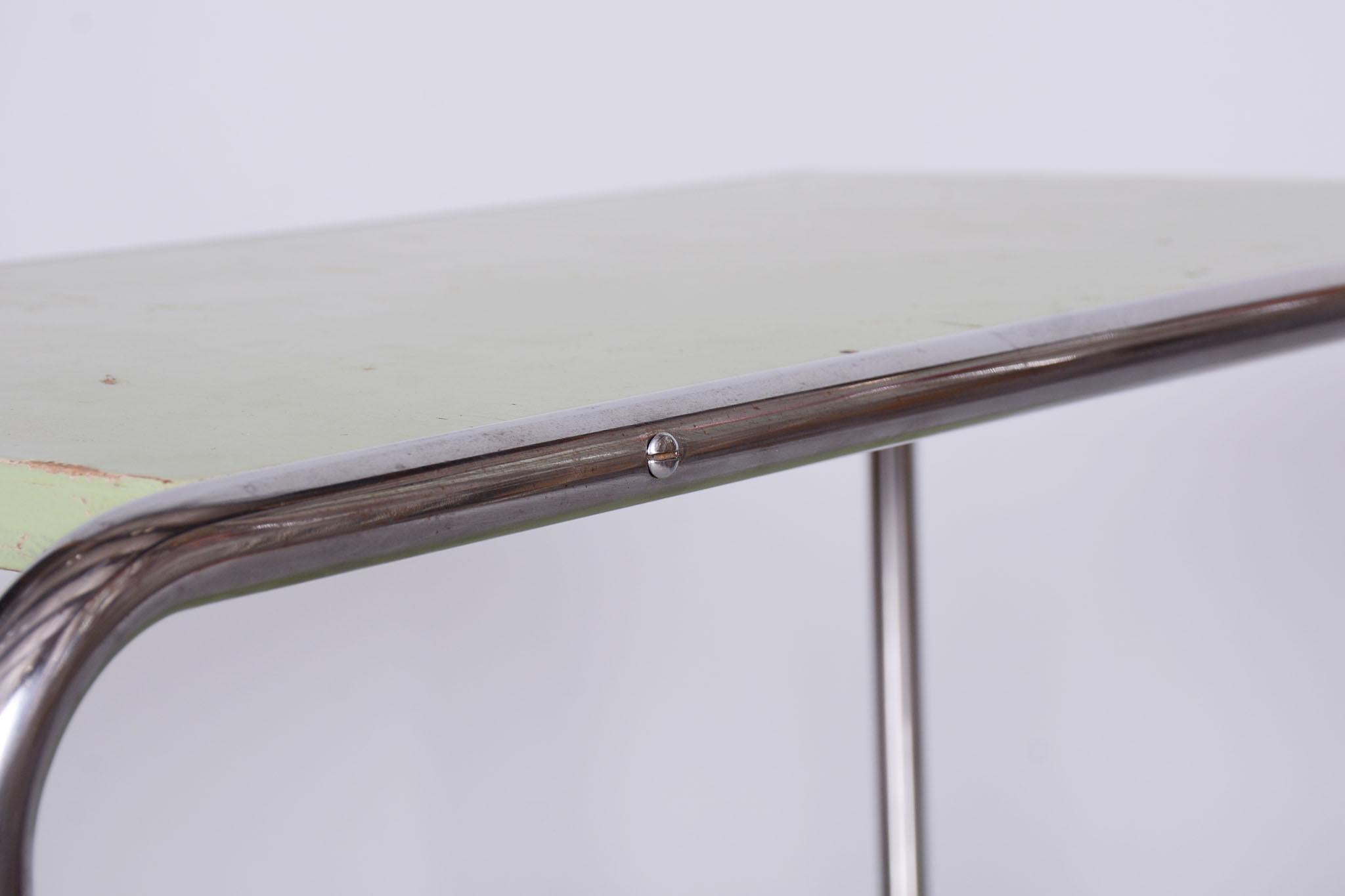 Bauhaus Side Table, John Hagemann, Thonet, Chrome-Plated Steel, Germany, 1930s In Good Condition For Sale In Horomerice, CZ