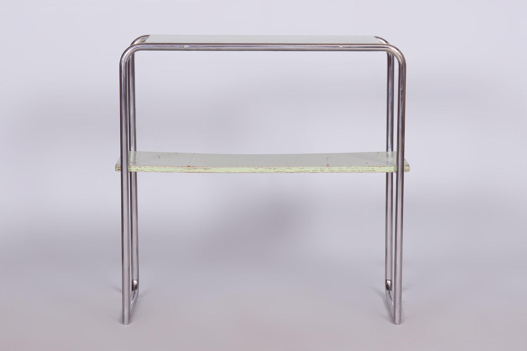 Bauhaus Side Table, John Hagemann, Thonet, Chrome-Plated Steel, Germany, 1930s For Sale 1
