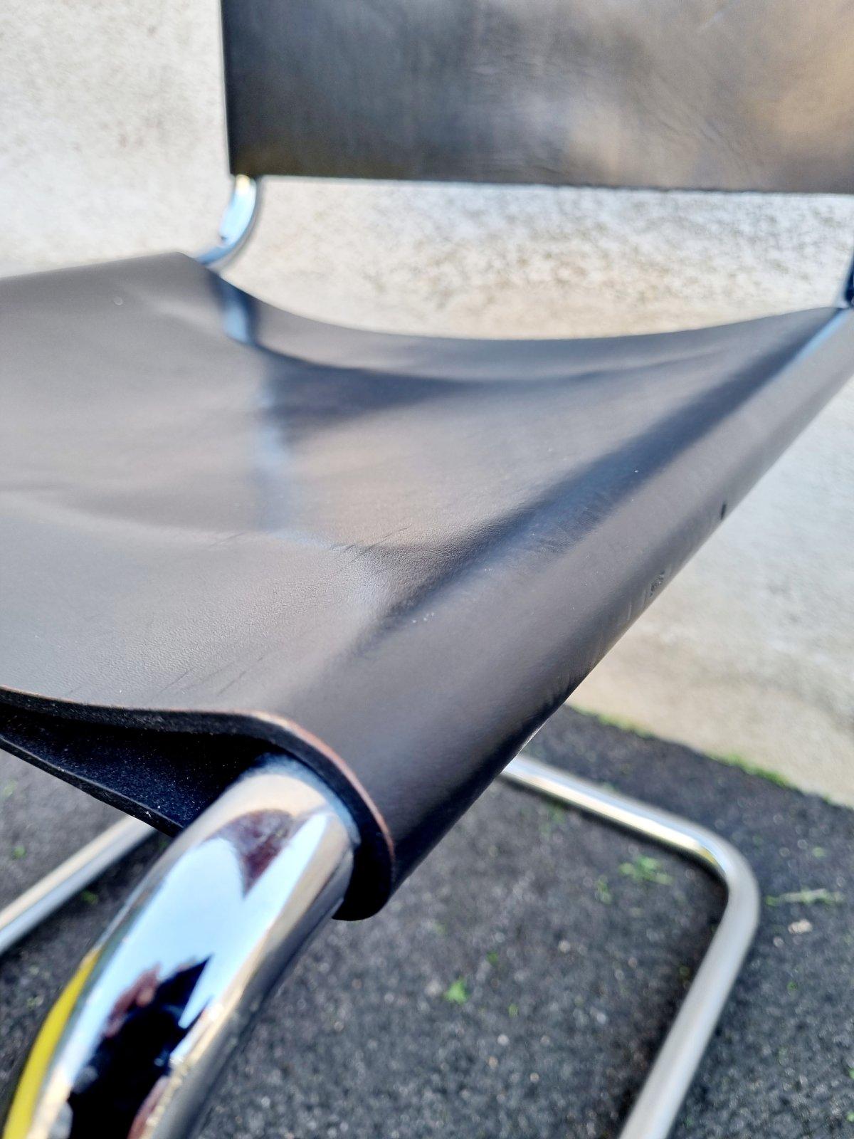 Bauhaus Spoleto Chair Designed by Ludwig Mies van der Rohe for Knoll, Italy 70s For Sale 5