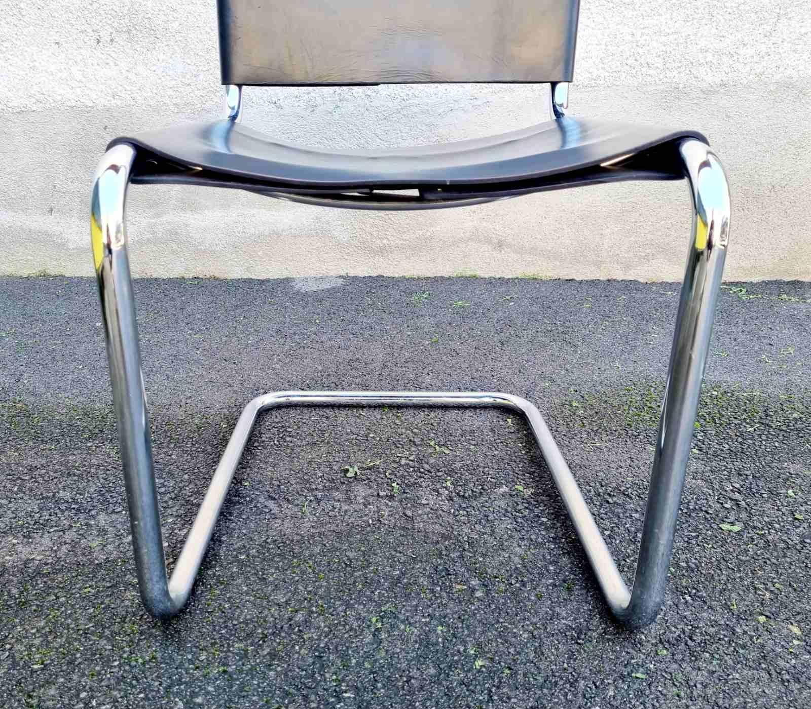 Bauhaus Spoleto Chair Designed by Ludwig Mies van der Rohe for Knoll, Italy 70s For Sale 7