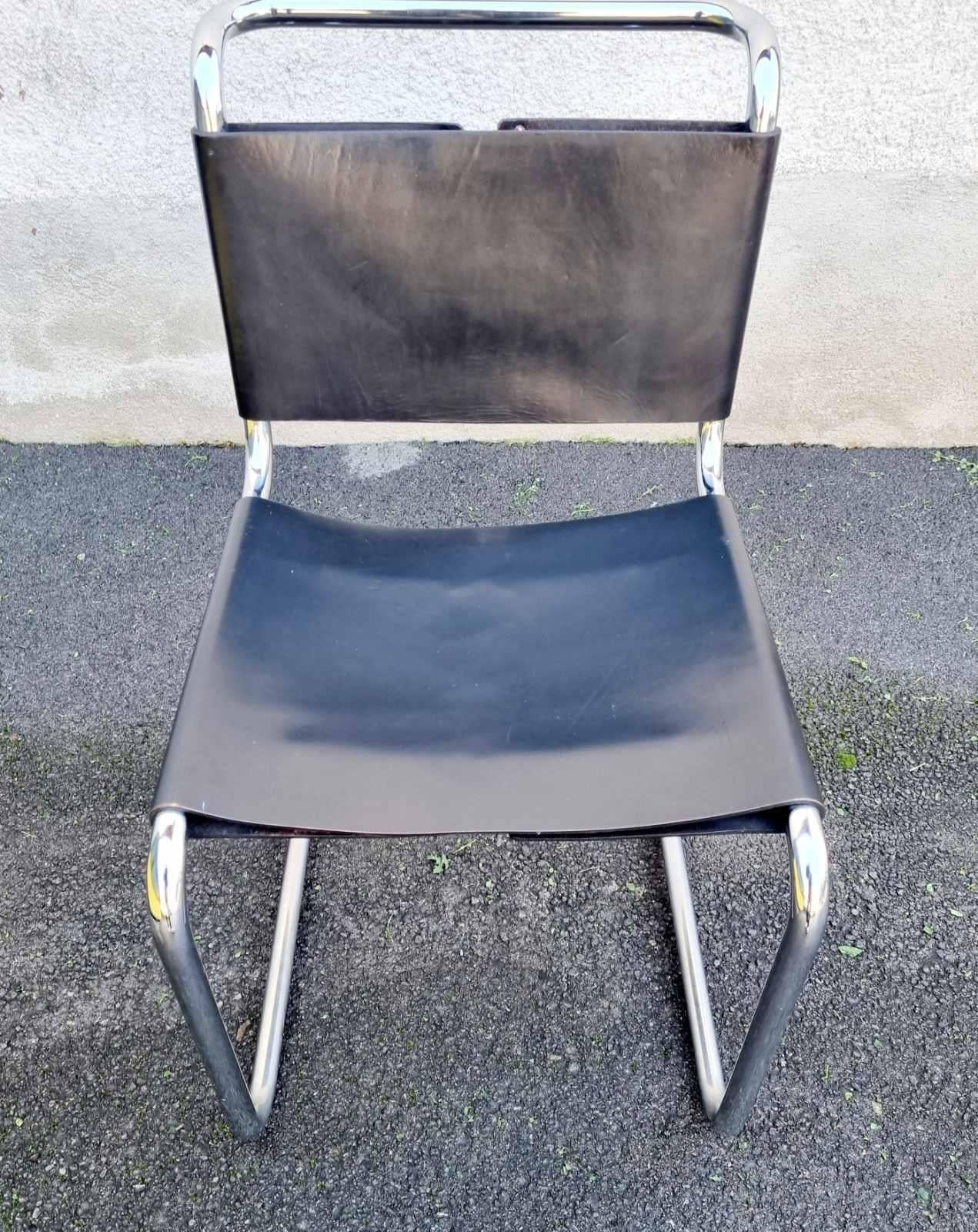 Italian Bauhaus Spoleto Chair Designed by Ludwig Mies van der Rohe for Knoll, Italy 70s For Sale