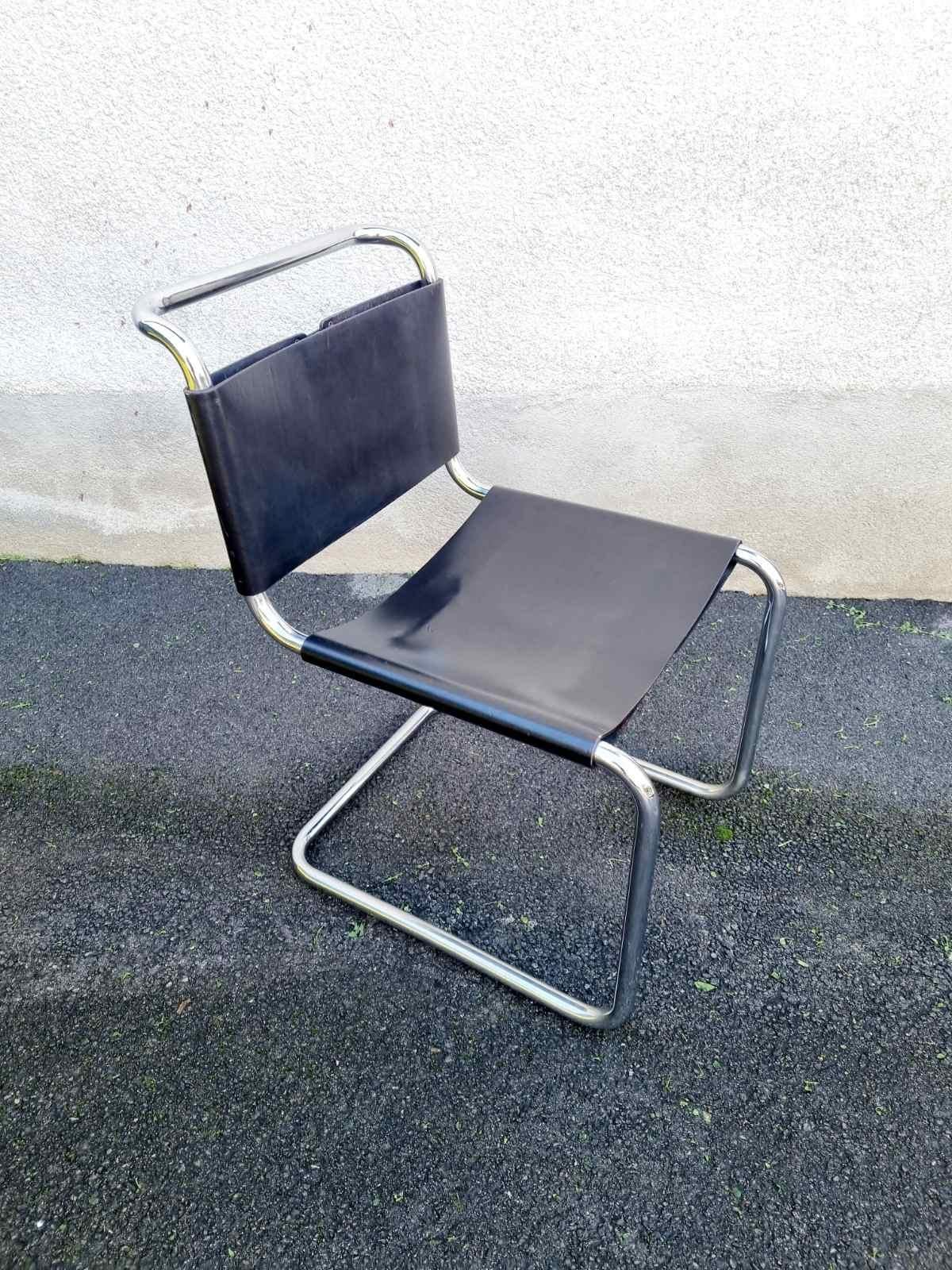 Bauhaus Spoleto Chair Designed by Ludwig Mies van der Rohe for Knoll, Italy 70s For Sale 1