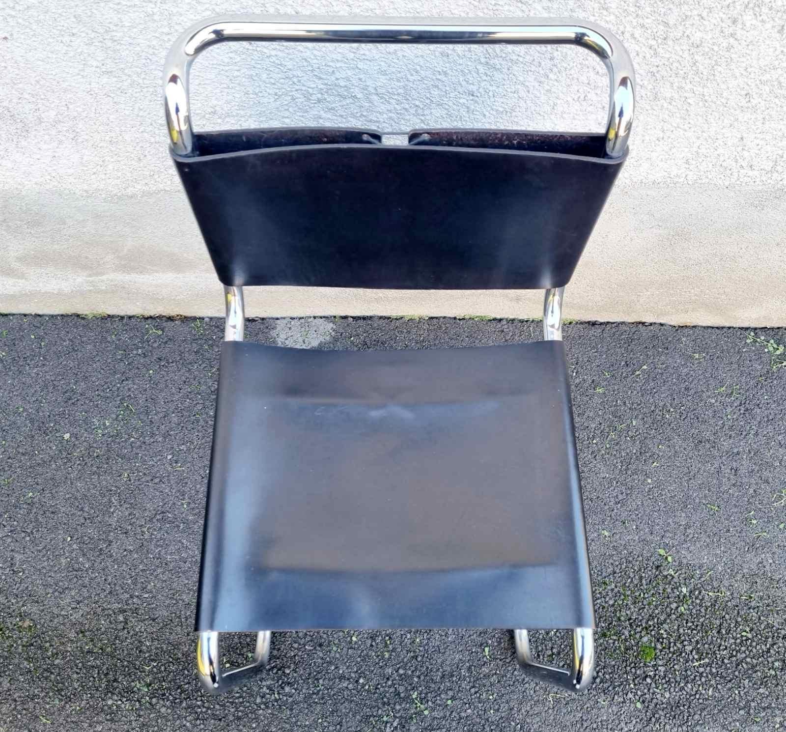 Bauhaus Spoleto Chair Designed by Ludwig Mies van der Rohe for Knoll, Italy 70s For Sale 3