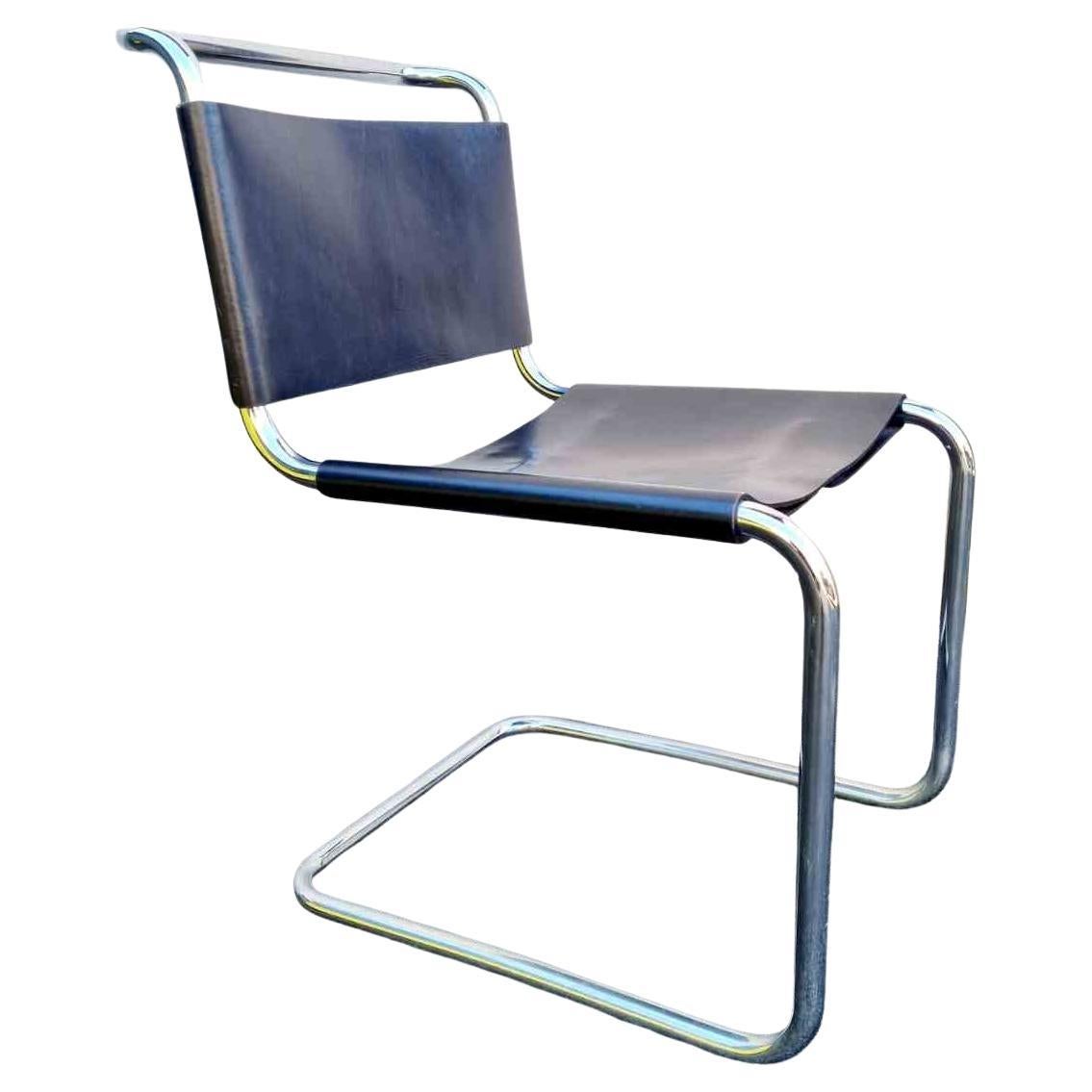 Sedia Bauhaus Spoleto Disegnata da Ludwig Mies van der Rohe per Knoll, Italia anni '70