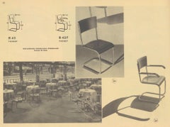 Bauhaus Stahlrohr Freischwinger / Sessel von Bremshey & CO (Deutschland, 1950)