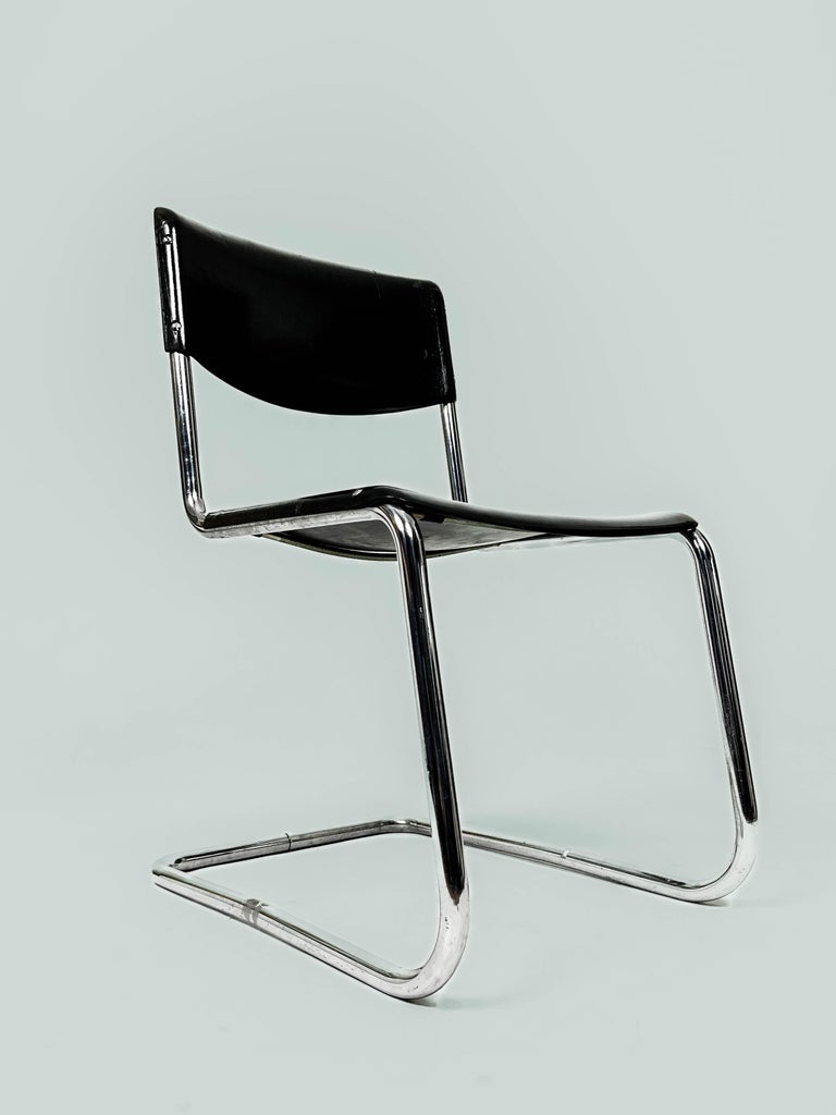 Bauhaus Stahlrohr Freischwinger / Sessel von Bremshey and CO (Germany,  1950) For Sale at 1stDibs