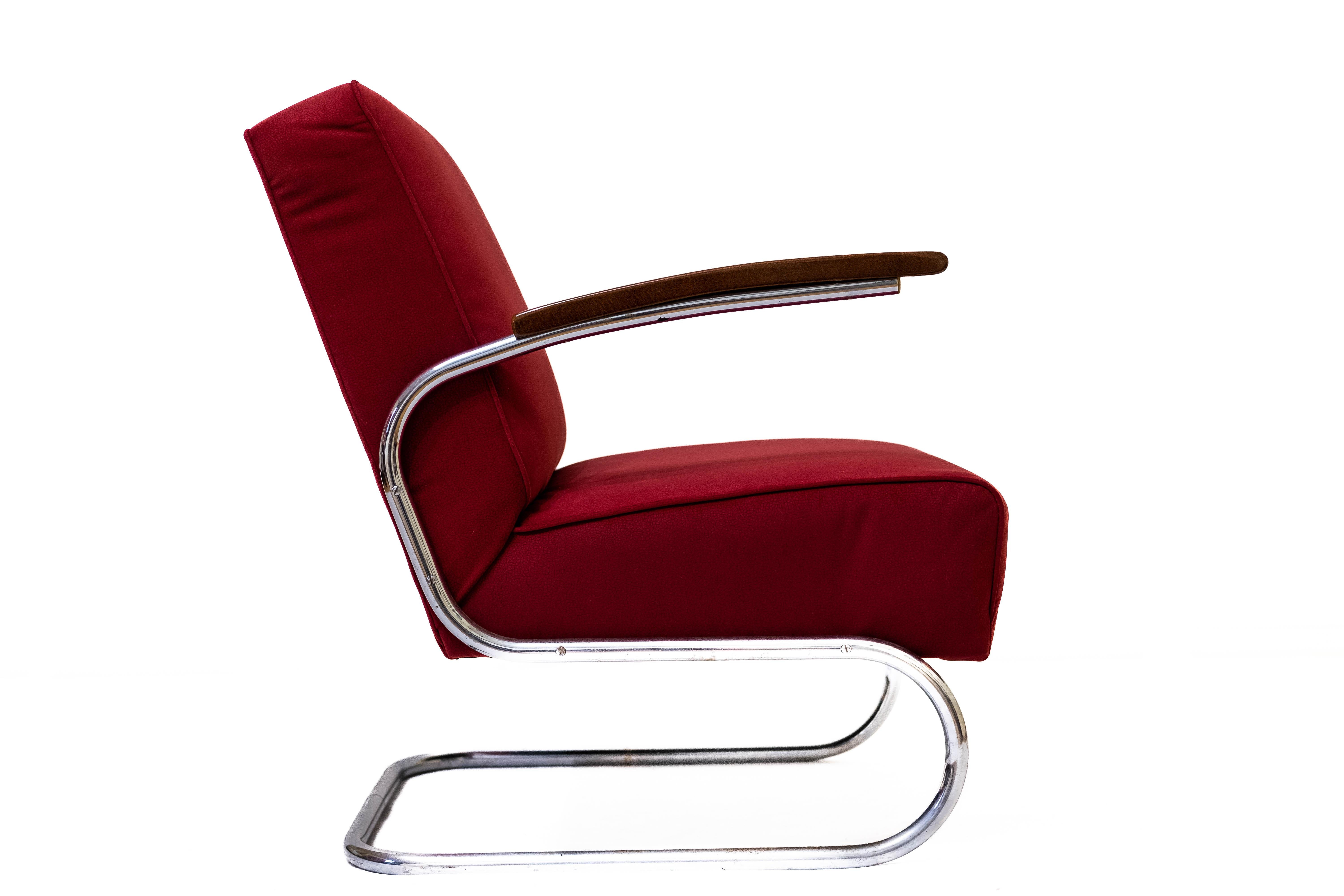 Bauhaus Steelpipe-Fauteuil by Walter Knoll for Tonet Brothers (Vienna, 1935) For Sale 5
